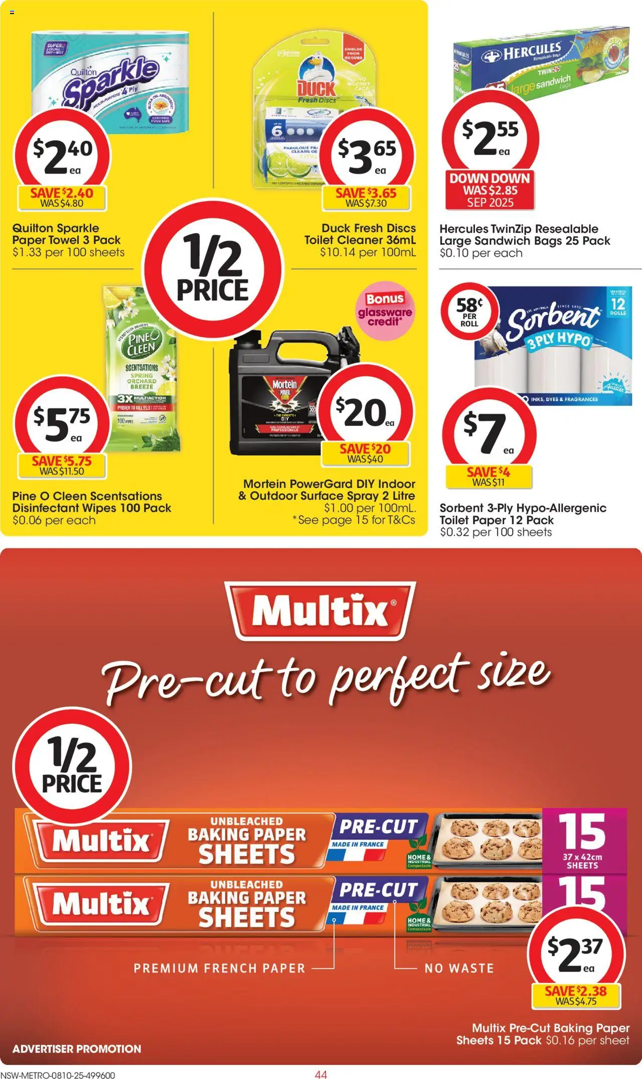 Coles catalogue - valid from 08.10.2025 | Page: 44 | Products: Toilet, Cleaner, Duck, Toilet paper