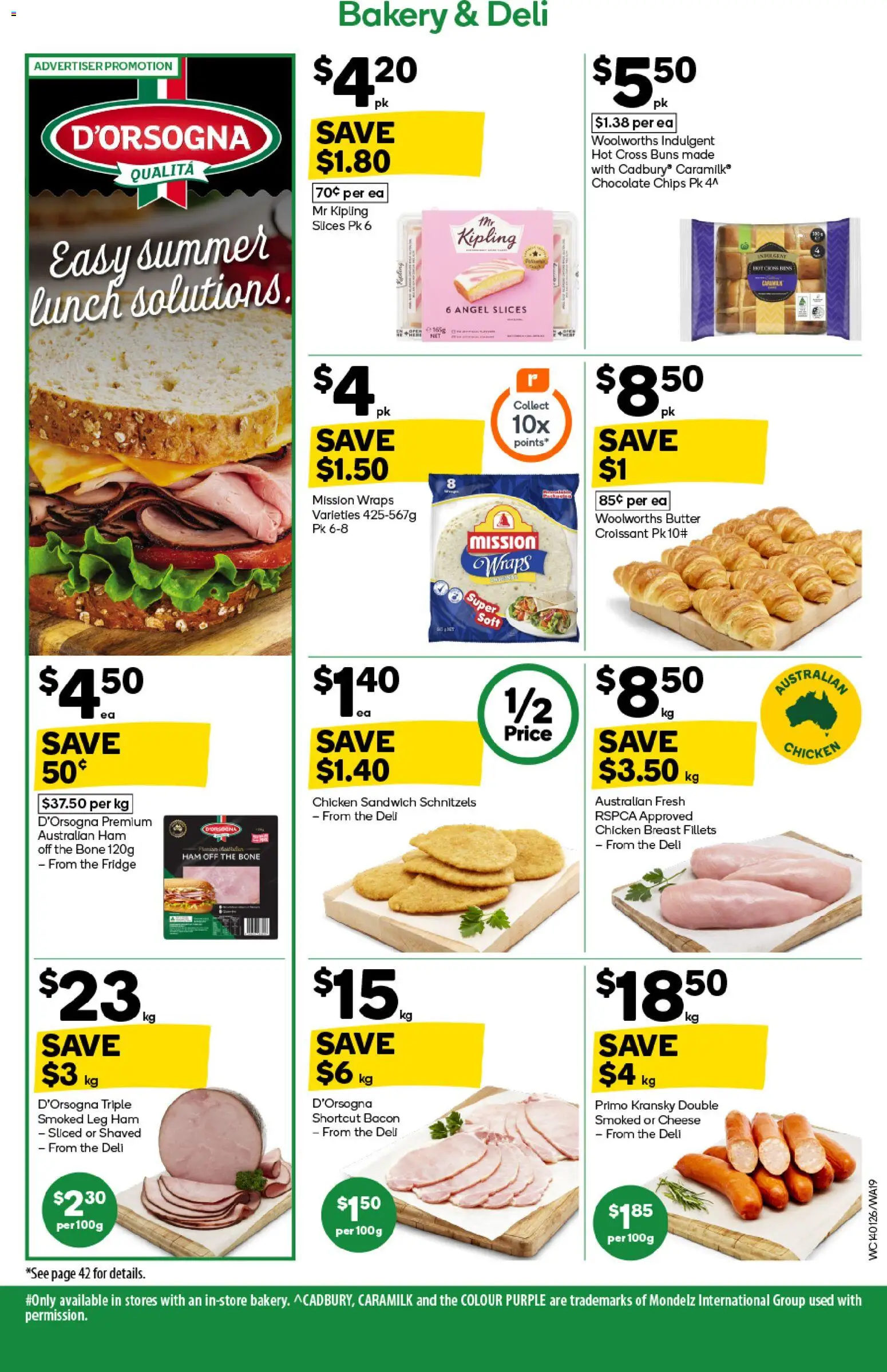 Woolworths catalogue - valid from 14.01.2026 | Page: 19 | Products: Butter, Chocolate, Ham, Bakery