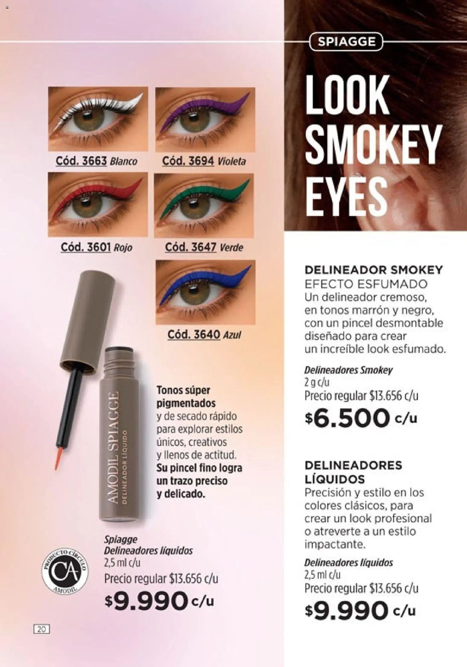 Catálogo Amodil Campaña 1/2026 │ válido desde el 01.01.2026 | Página: 20 | Productos: Pincel, Delineador