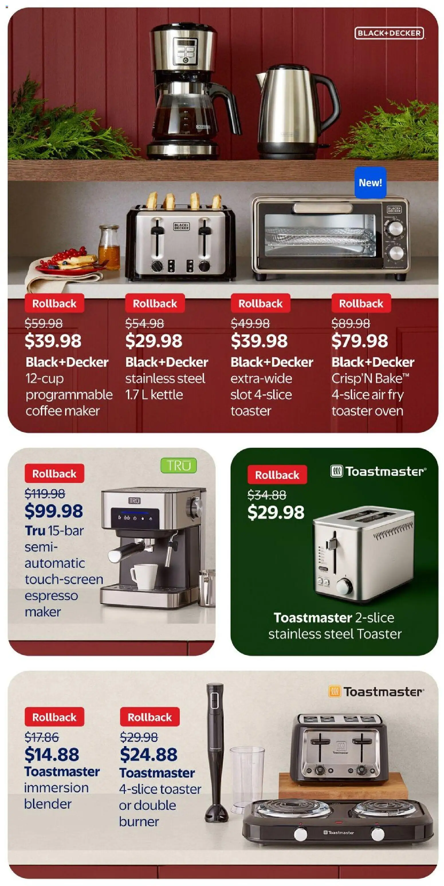Walmart flyer valid from 30.10.2025 | Page: 18 | Products: Oven, Coffee maker, Kettle, Coffee