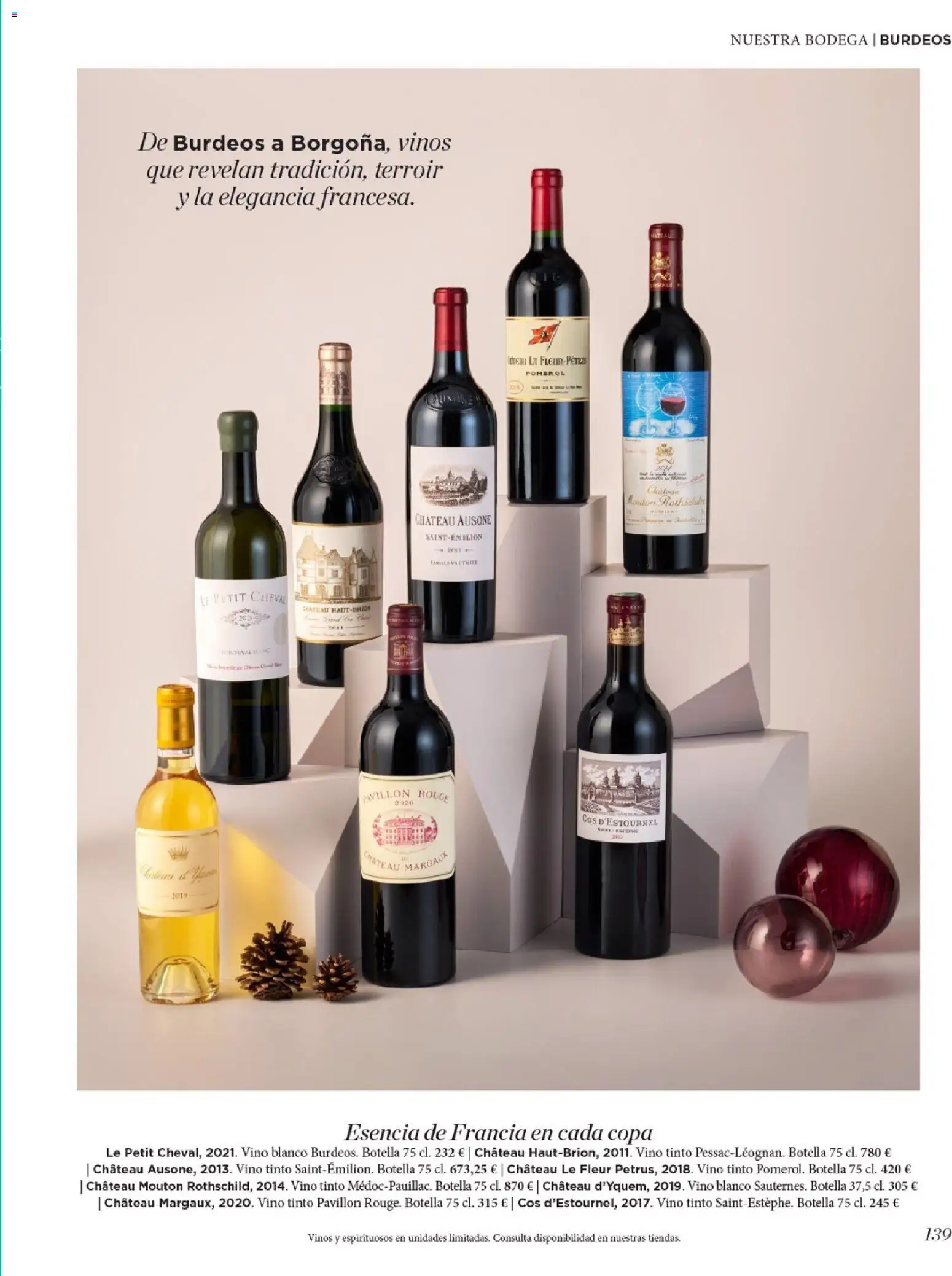 Nuevas ofertas de El Corte Inglés válidas en toda la República Mexicana desde el 19.11.2025. ¡Encuentra las mejores ofertas en El Corte Inglés catálogo El Placer De Regalar! | Página: 139 | Productos: Botella, Vino