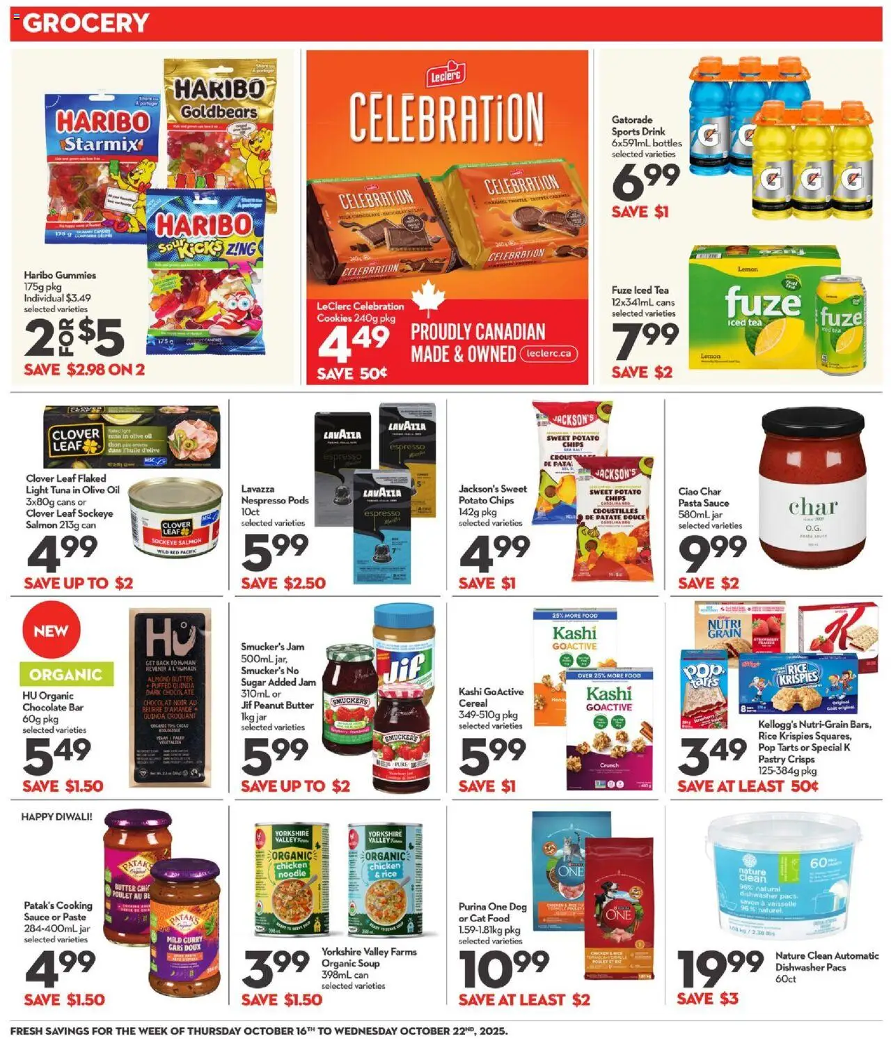 Longo's flyer valid from 16.10.2025 | Page: 8 | Products: Rice, Butter, Oil, Chicken