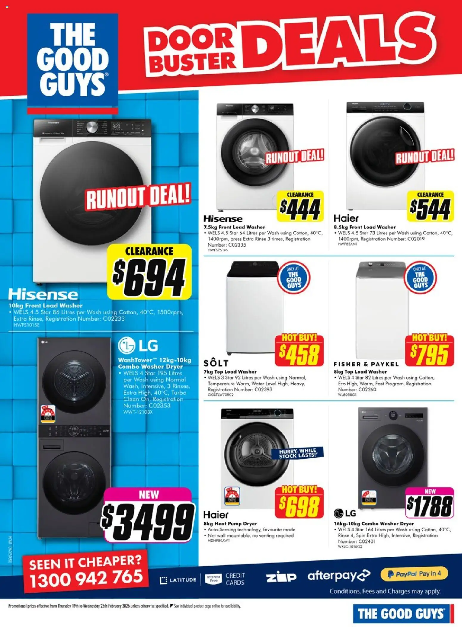The Good Guys catalogue - valid from 18.02.2026 | Page: 22 | Products: Water, Dryer, Washer, Press