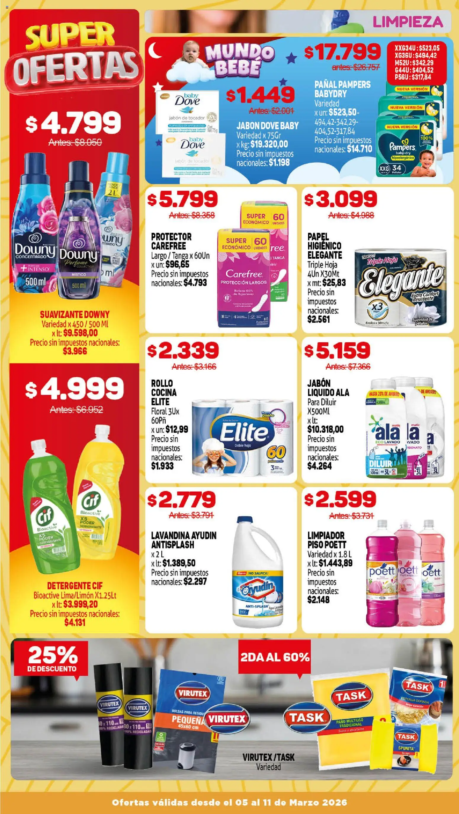 Makro ofertas │ válido desde el 05.03.2026 | Página: 12 | Productos: Lavandina, Cocina, Jabón, Limpiador