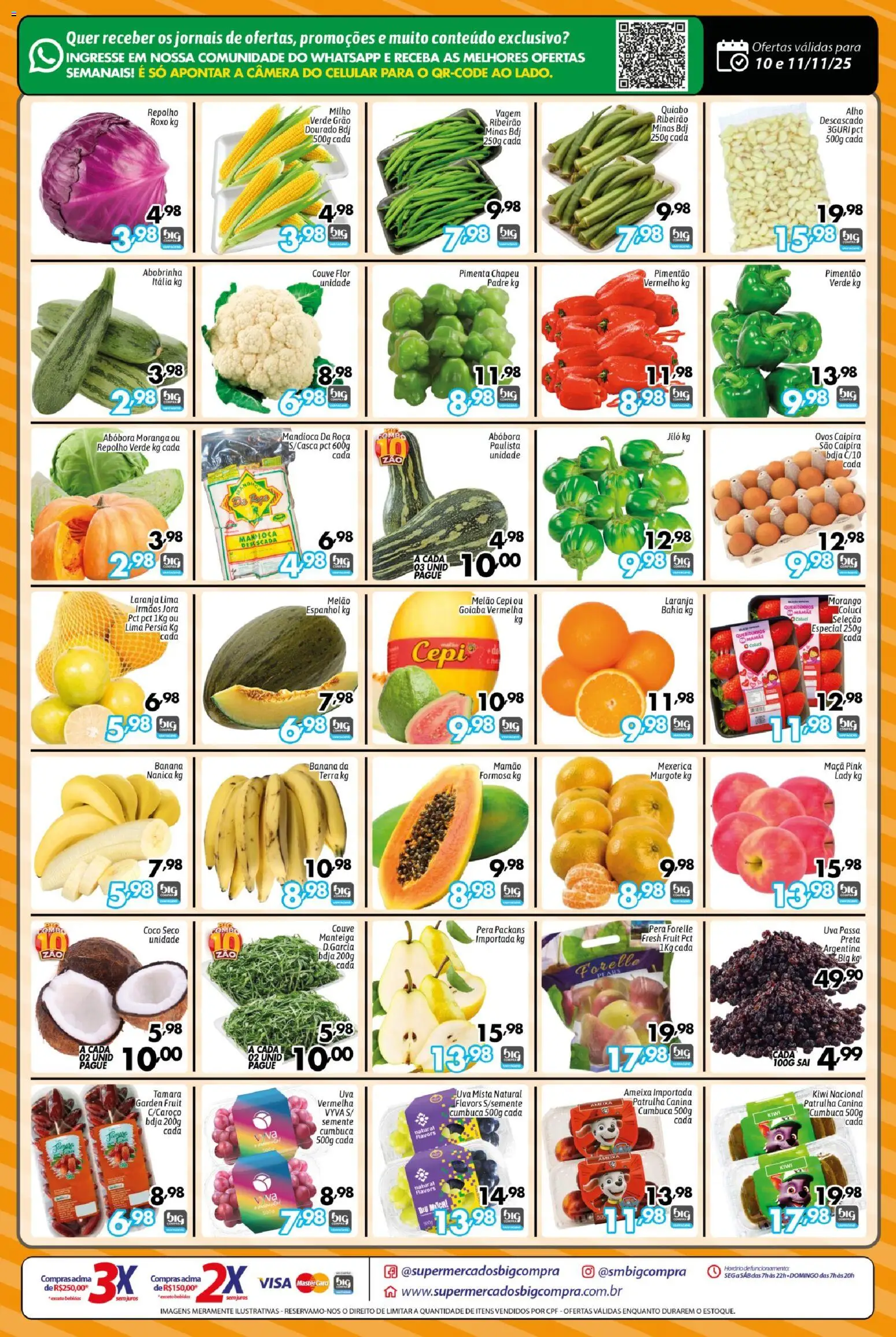 Big Compra Folheto - válido de 10.11.2025 | Página: 2 | Produtos: Mexerica, Abóbora, Mandioca, Pimentão