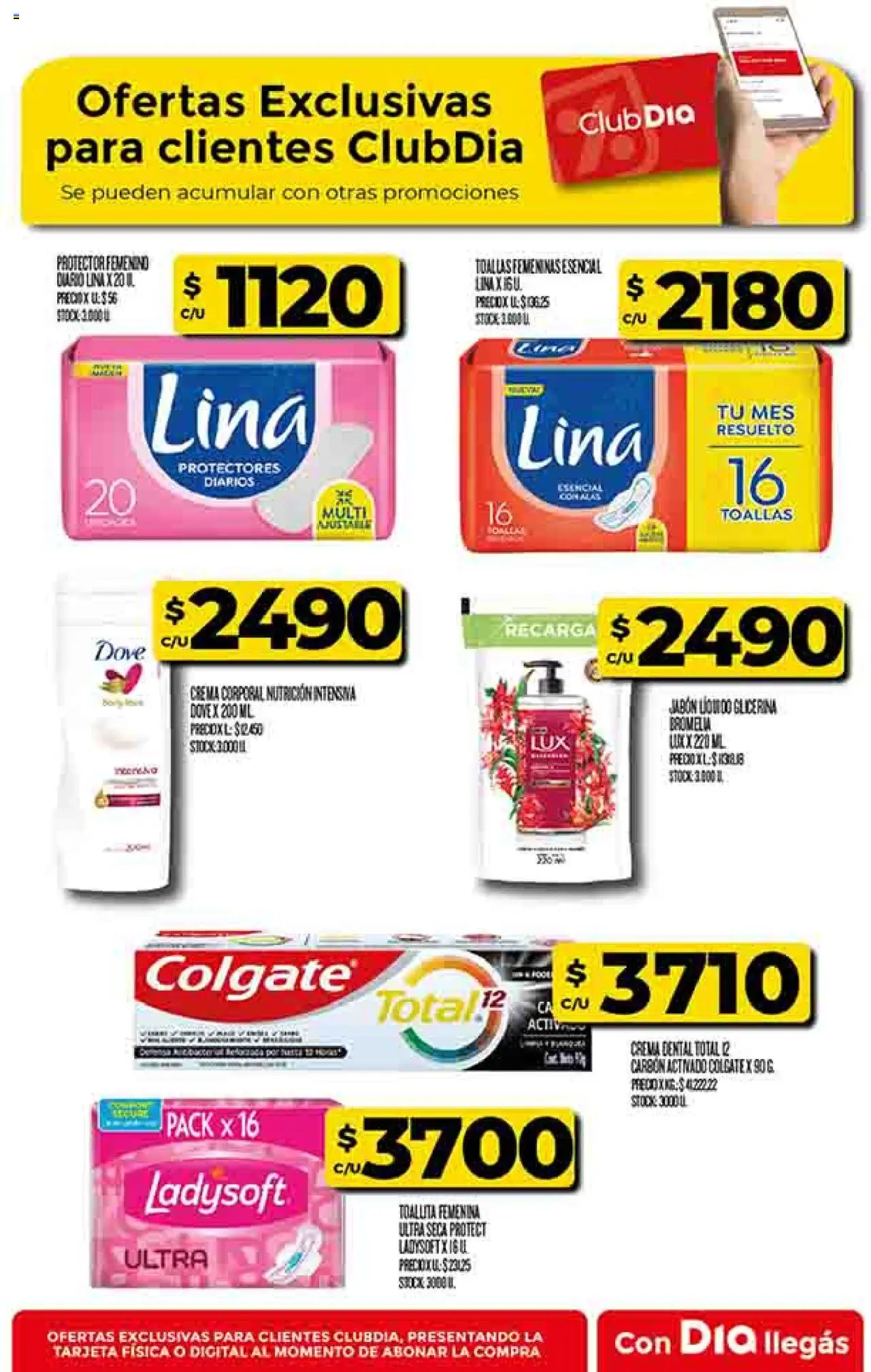 Supermercado DIA Ofertas │ válido desde el 13.08.2025 | Página: 43 | Productos: Body, Jabón, Protectores diarios, Crema