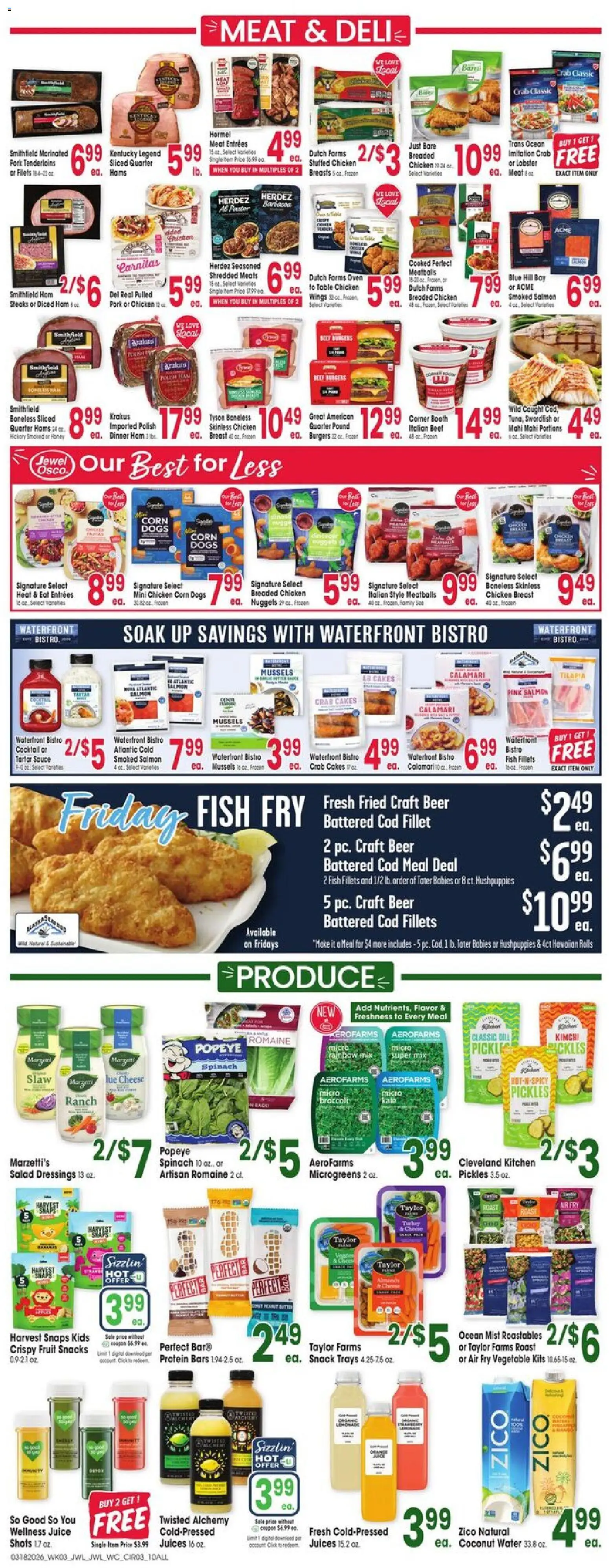 Jewel Osco Weekly Ad - IN - valid from 18.03.2026 | Page: 3 | Products: Corn, Romaine, Beer, Pork