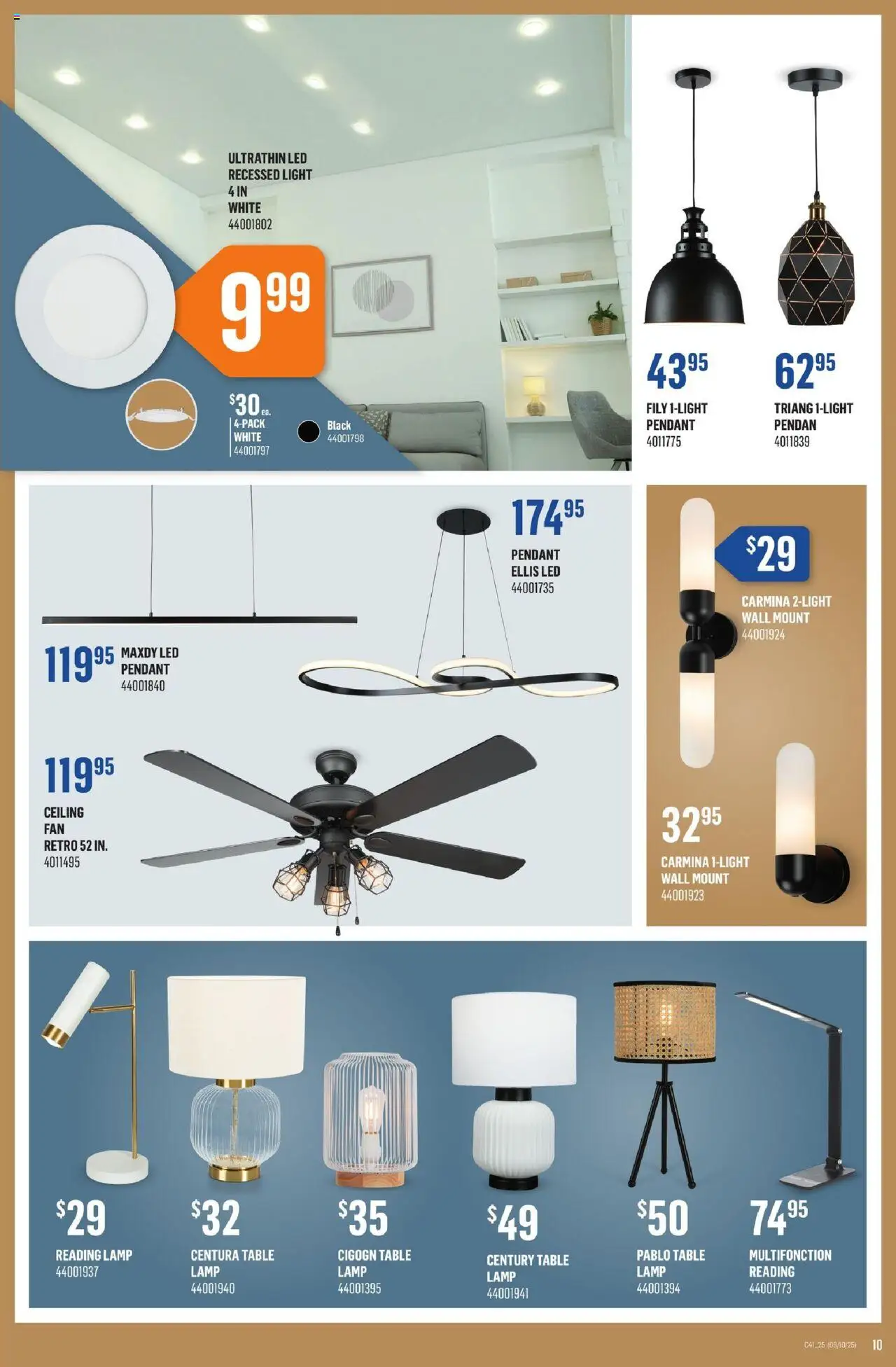 Canac flyer valid from 09.10.2025 | Page: 10 | Products: Table, Lamp