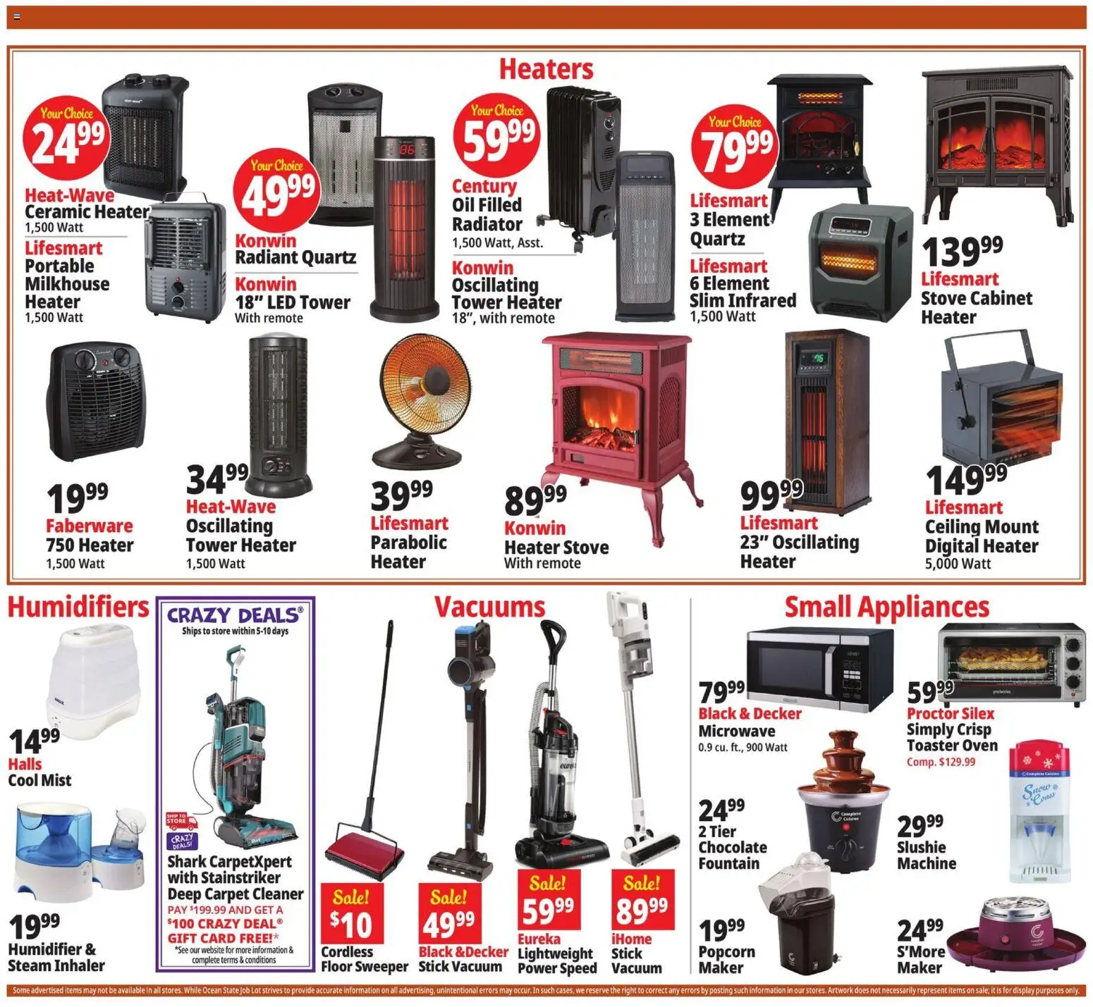 Ocean State Job Lot Weekly Ad - valid from 20.11.2025 | Page: 11 | Products: Toaster, Carpet, Oven, Stove