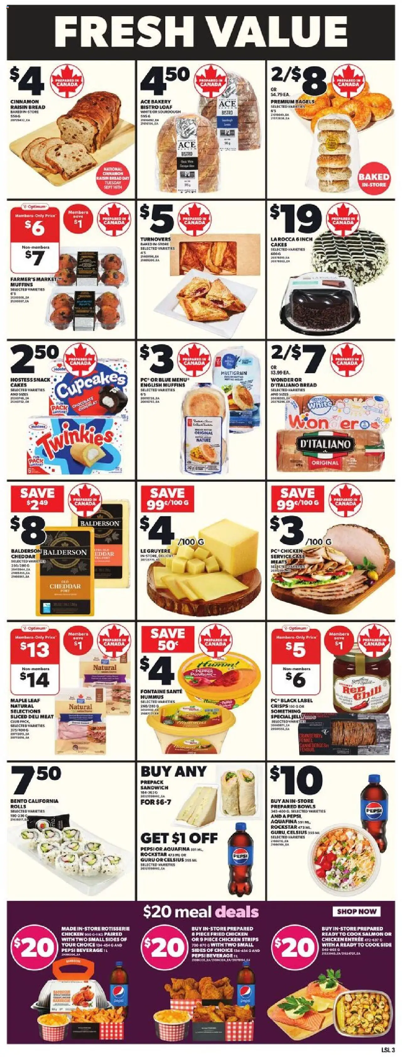 Loblaws flyer valid from 11.09.2025 | Page: 6 | Products: Case, Bakery, Chocolate, Chicken