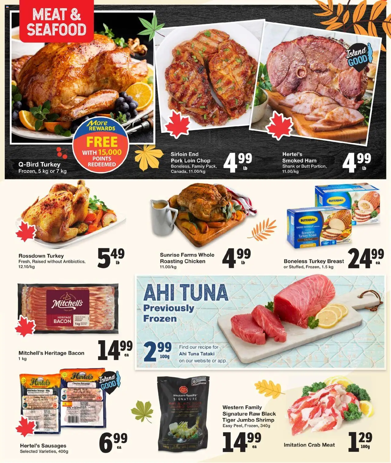 Quality Foods flyer valid from 09.10.2025 | Page: 6 | Products: Turkey, Ham, Chicken, Pork