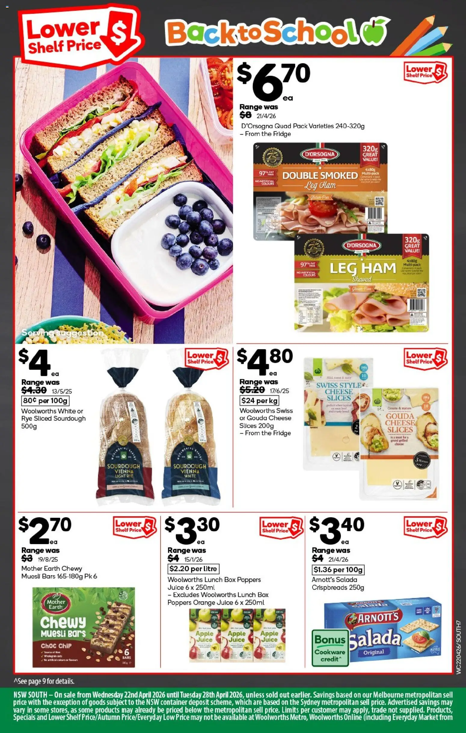 Woolworths catalogue - valid from 22.04.2026 | Page: 7 | Products: Shelf, Cookware, Rye, Fridge
