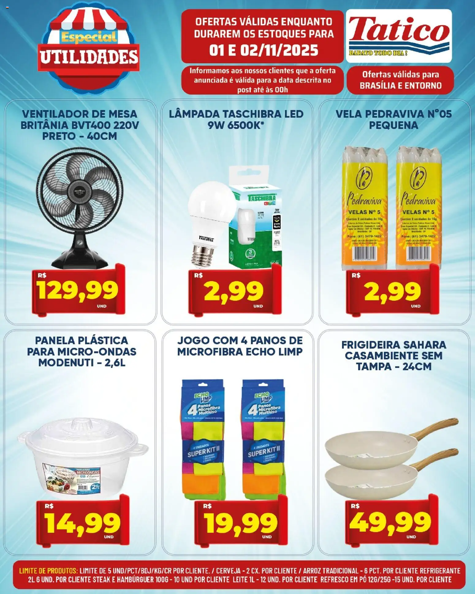 Tatico Folheto - válido de 03.11.2025 | Página: 36 | Produtos: Refresco, Mesa, Leite, Hambúrguer