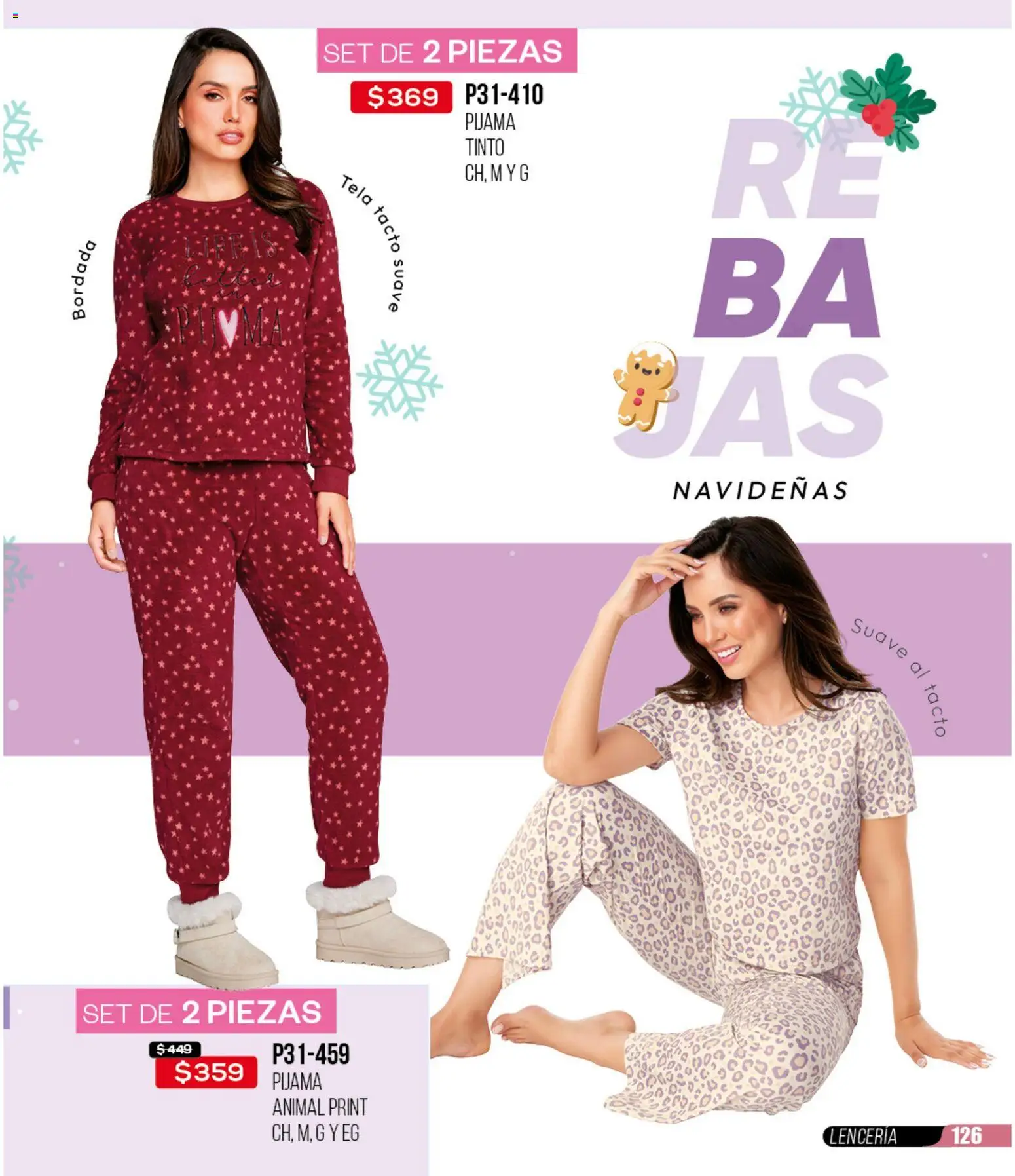 Nuevas ofertas de Cklass válidas en toda la República Mexicana desde el 30.11.2025. ¡Encuentra las mejores ofertas en Cklass catálogo Rebajas Navideñas Ropa! | Página: 127 | Productos: Pijama, Lenceria