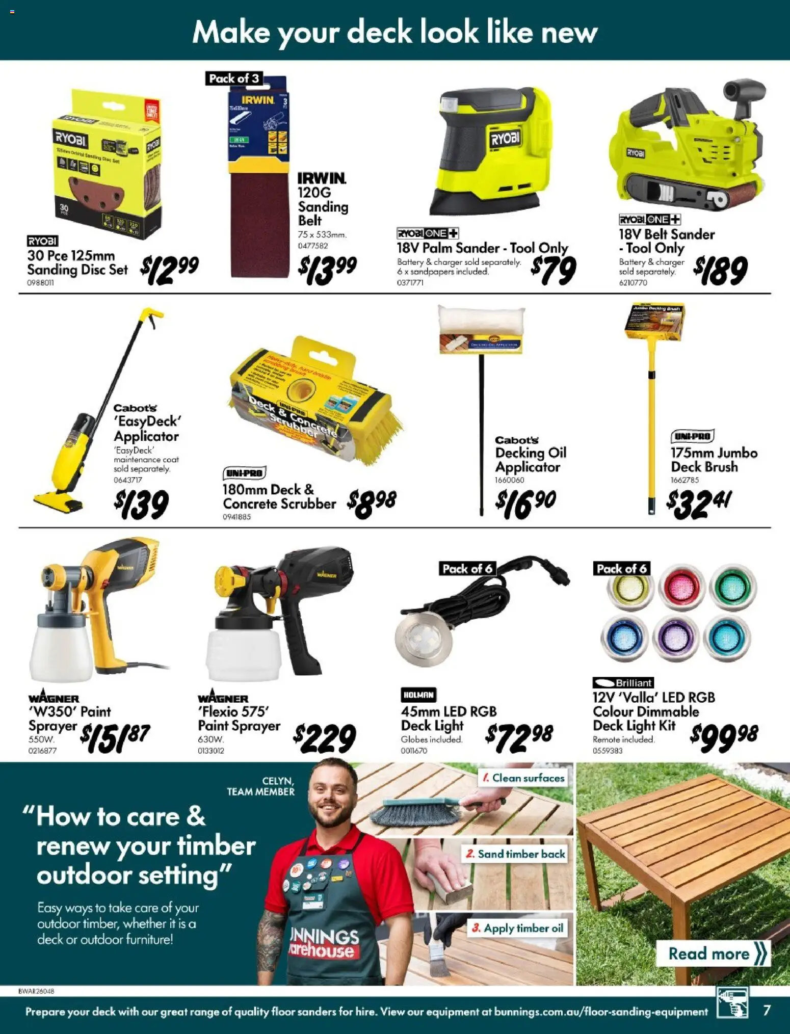 Bunnings Warehouse catalogue - valid from 11.03.2026 | Page: 7 | Products: Brush, Outdoor furniture, Decking, Belt