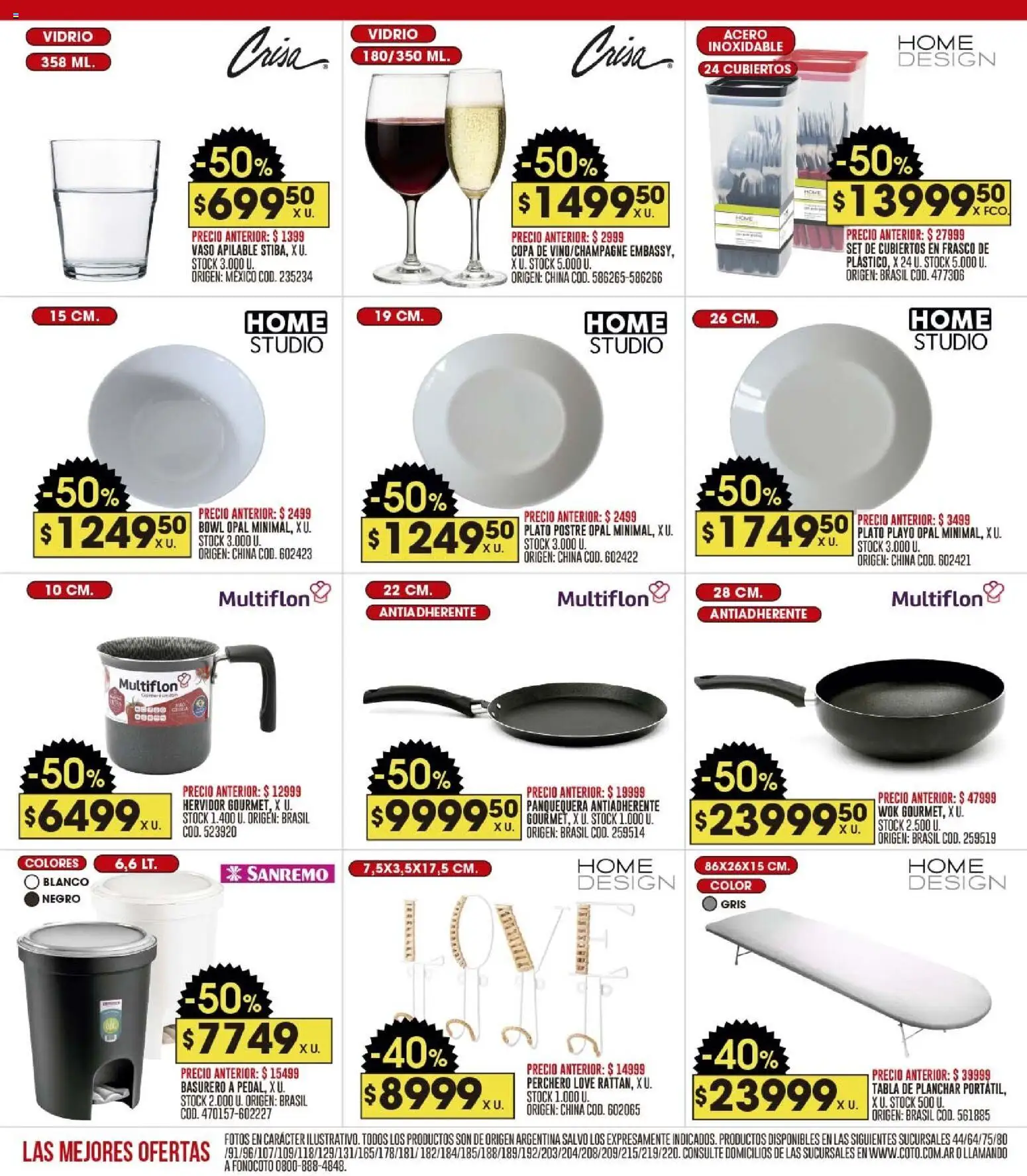 Coto - Ofertas │ válido desde el 10.11.2025 | Página: 20 | Productos: Bowl, Wok, Tabla de planchar, Frasco
