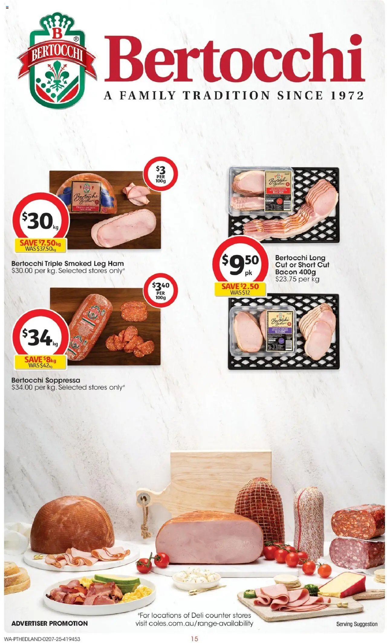 Coles catalogue - valid from 02.07.2025 | Page: 15 | Products: Bacon, Ham