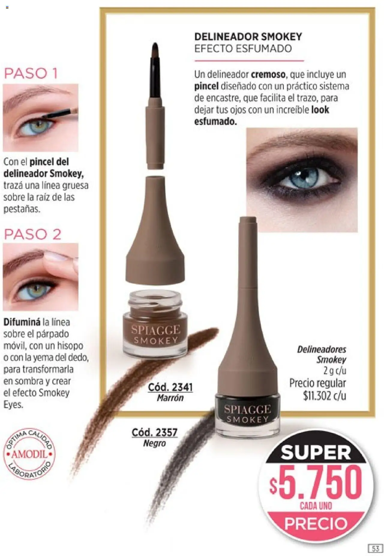 Catálogo Amodil Campaña 14 │ válido desde el 19.08.2025 | Página: 53 | Productos: Sobre, Pincel, Sombra, Delineador