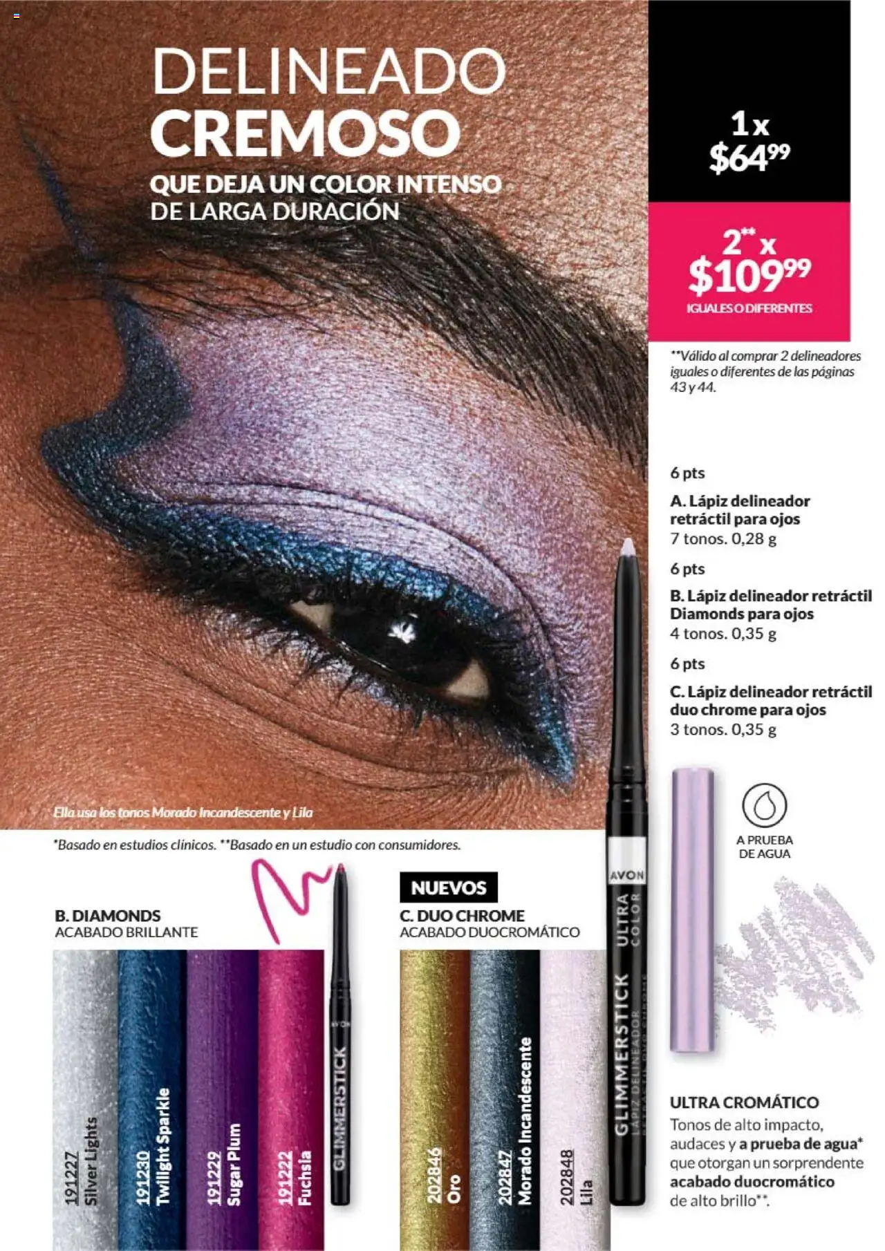 Nuevas ofertas de AVON válidas en toda la República Mexicana desde el 09.10.2025. ¡Encuentra las mejores ofertas en AVON - Campaña 16 2025! | Página: 43 | Productos: Agua, Brillo, Delineador