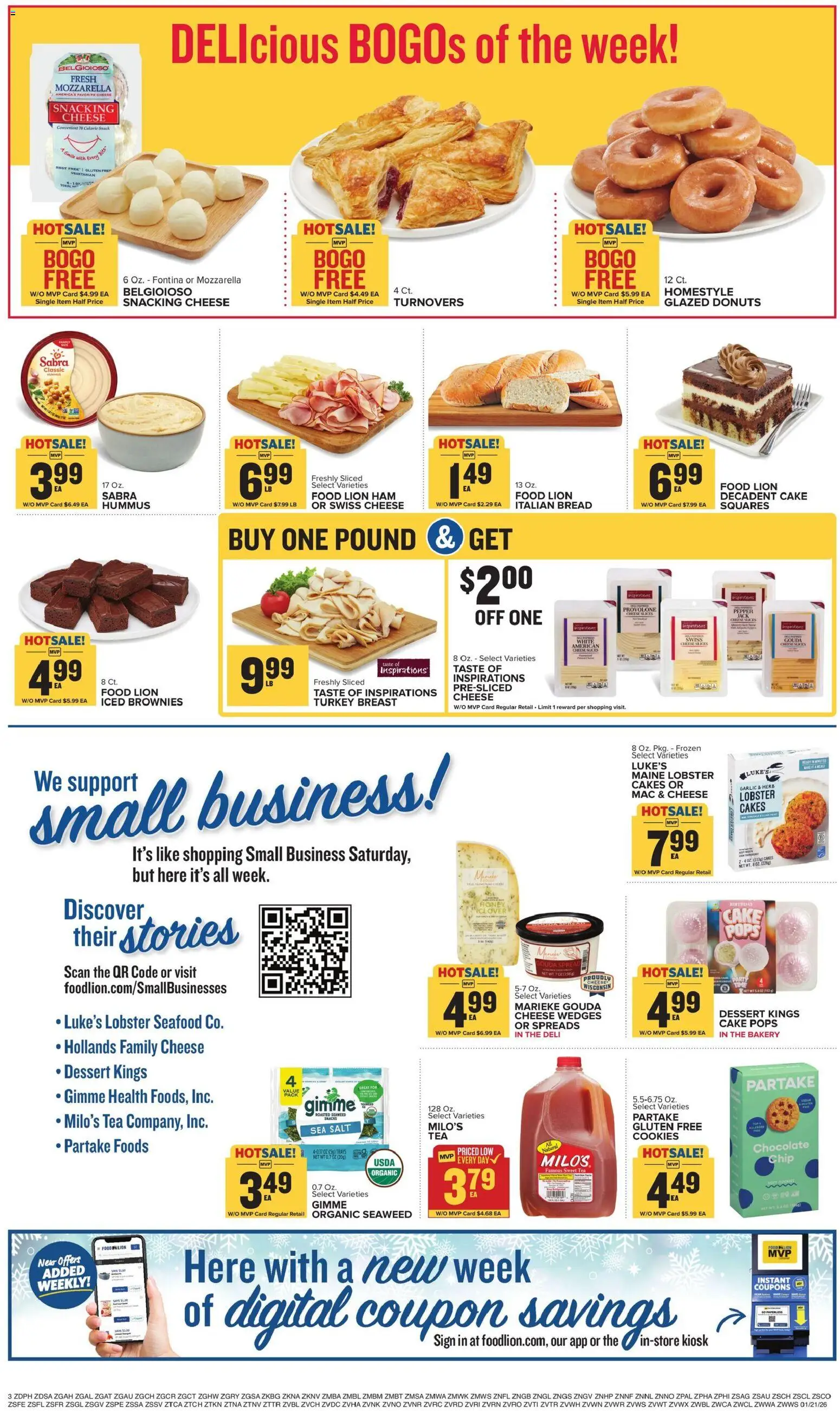 Food Lion Weekly Ad - valid from 21.01.2026 | Page: 5 | Products: Cheese, Ham, Pepper, Garlic