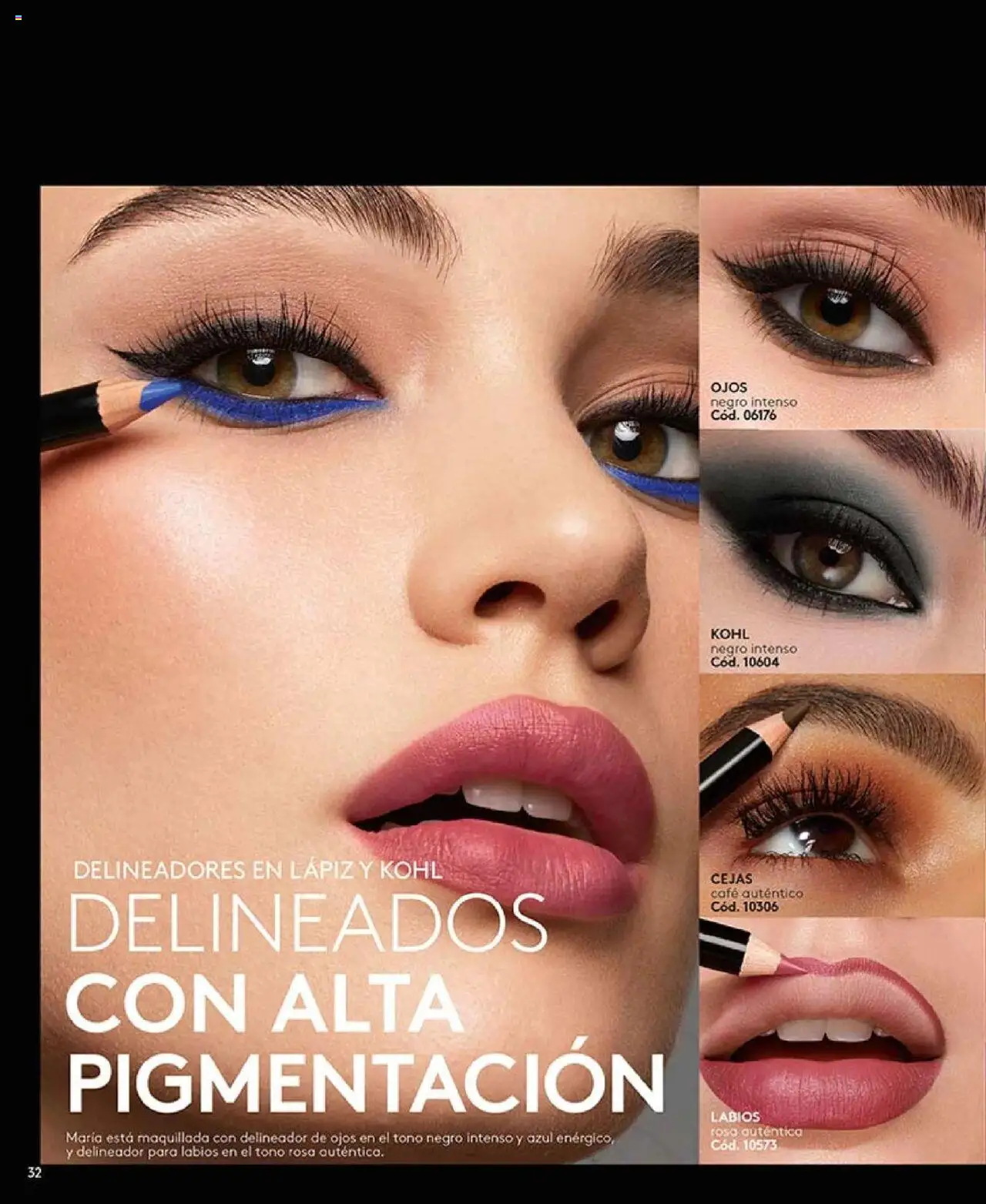 Catálogo Ésika válido desde 23.06.2025 | Página: 32 | Productos: Delineador de ojos, Delineador, Café