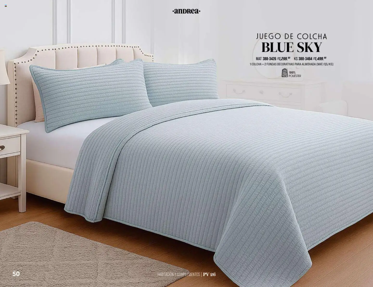 Nuevas ofertas de Andrea válidas en toda la República Mexicana desde el 25.01.2026. ¡Encuentra las mejores ofertas en Andrea catálogo Home! | Página: 50 | Productos: Juego, Almohada