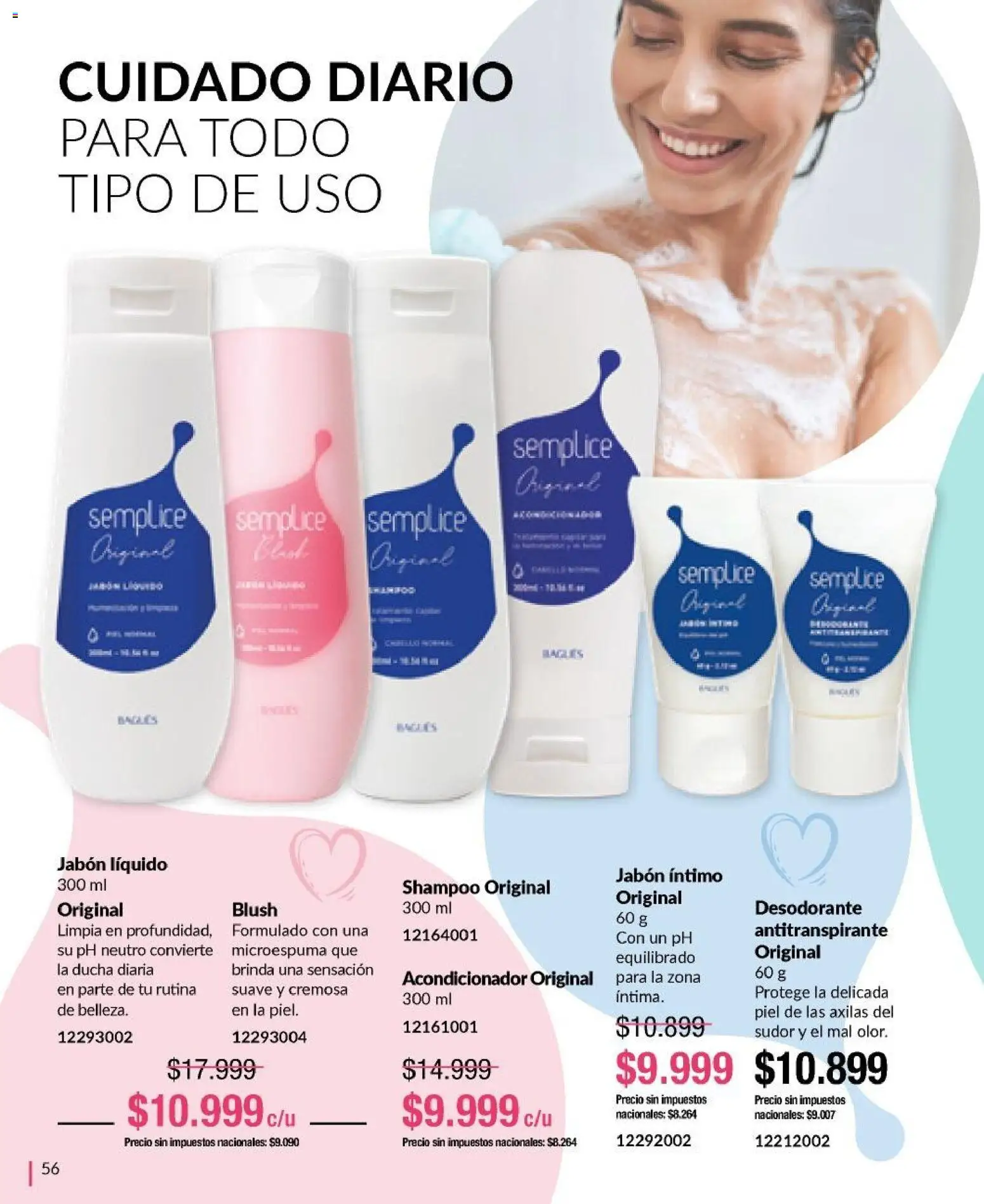 Bagués - Catálogo │ válido desde el 12.01.2026 | Página: 56 | Productos: Ducha, Shampoo, Acondicionador, Antitranspirante