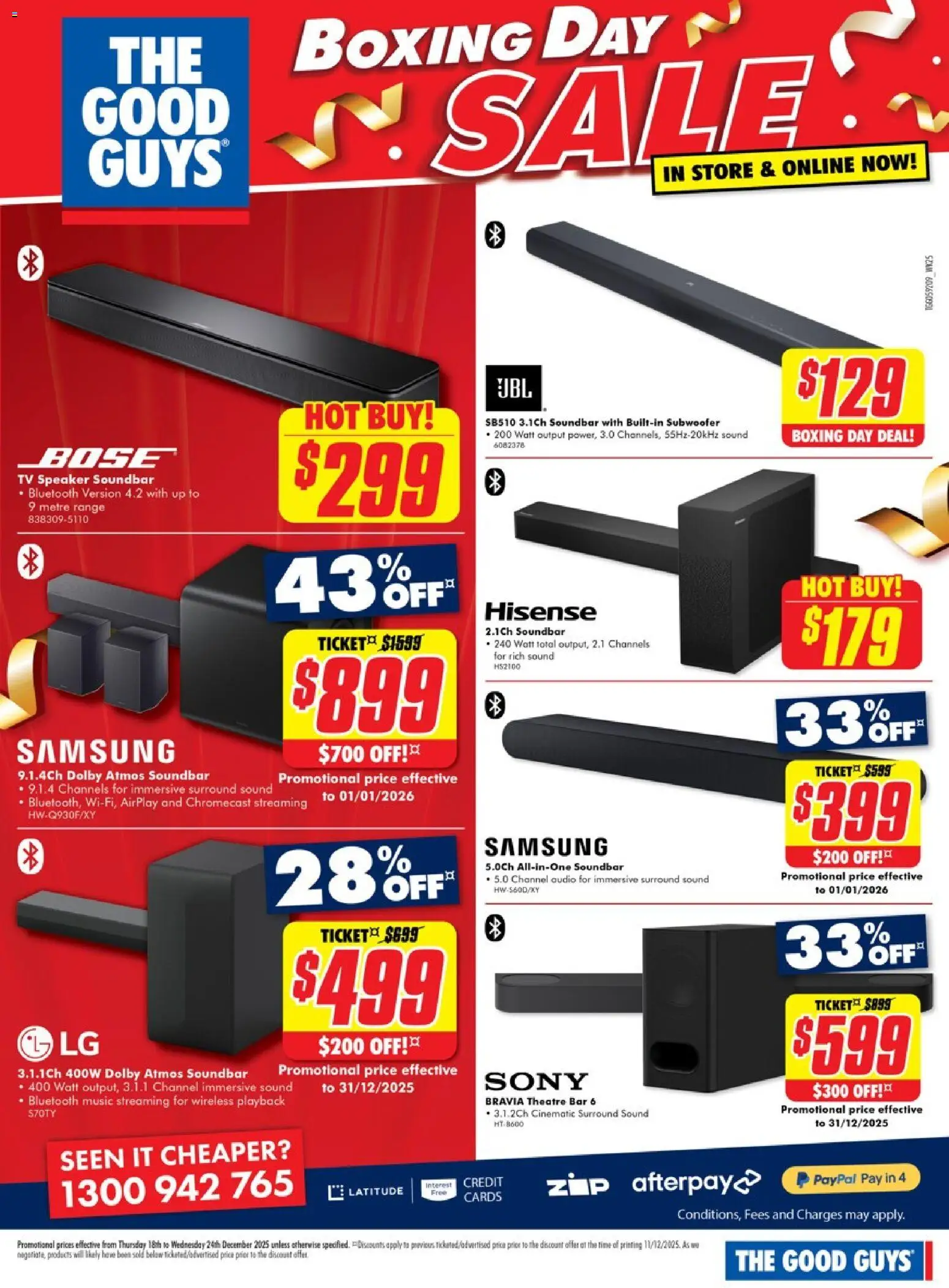 The Good Guys catalogue - valid from 17.12.2025 | Page: 18 | Products: Tv, Audio, Speaker