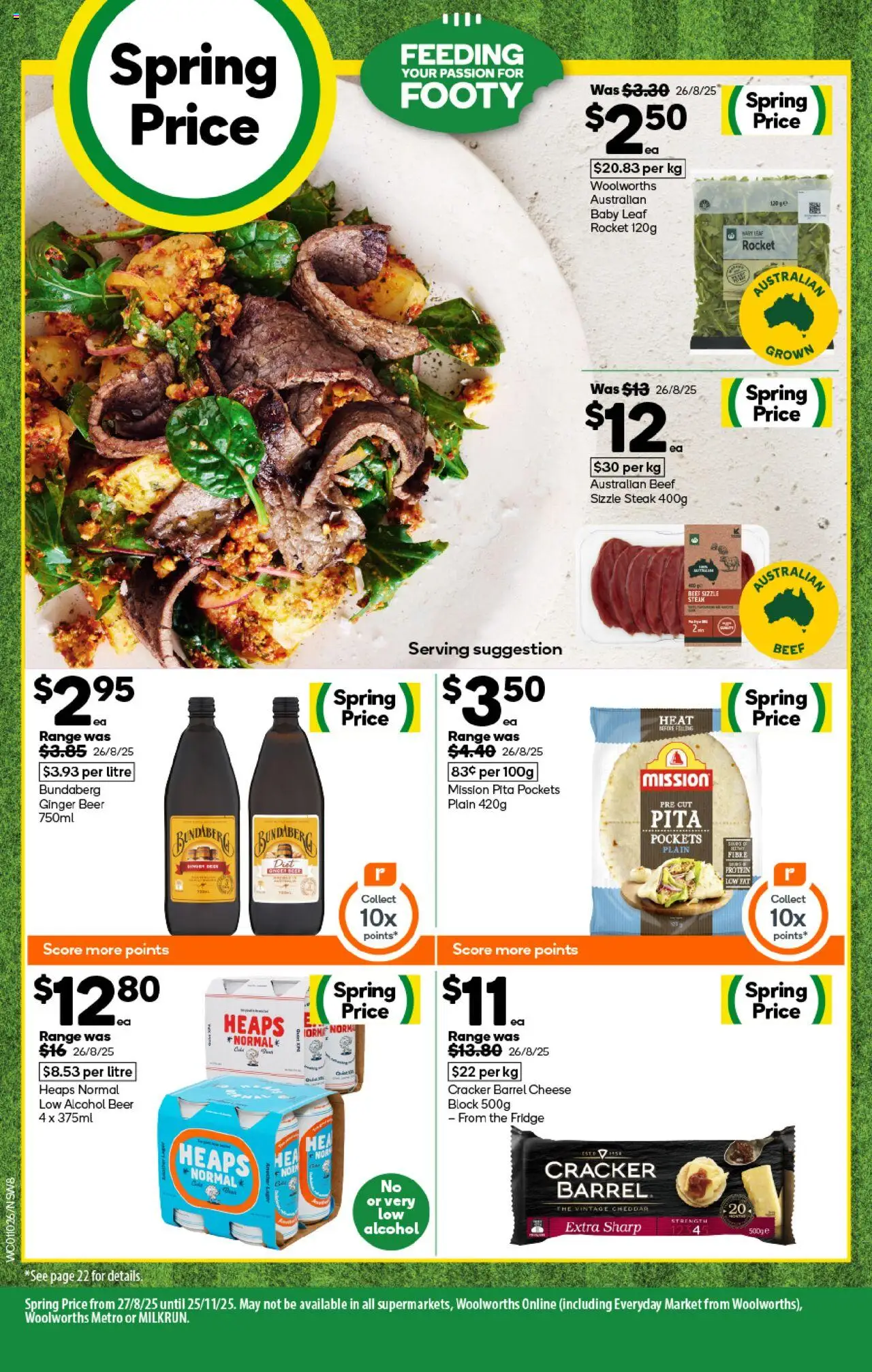 Woolworths catalogue - valid from 01.10.2025 | Page: 8 | Products: Ginger, Beef, Steak, Fridge