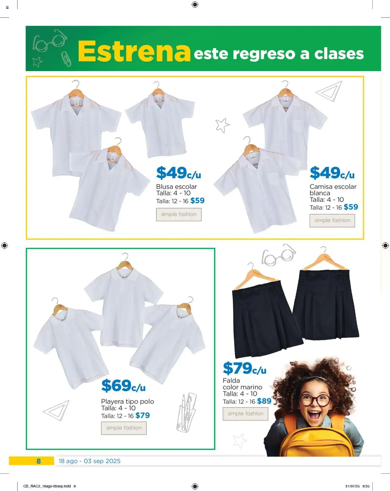 Nuevas ofertas de Chedraui válidas en toda la República Mexicana desde el 18.08.2025. ¡Encuentra las mejores ofertas en Chedraui - Promociones! | Página: 8 | Productos: Blusa, Camisa, Playera, Falda