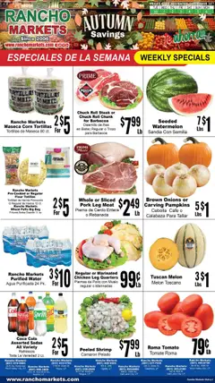 Preview of Rancho Markets weekly ads valid from 30.09.2025
