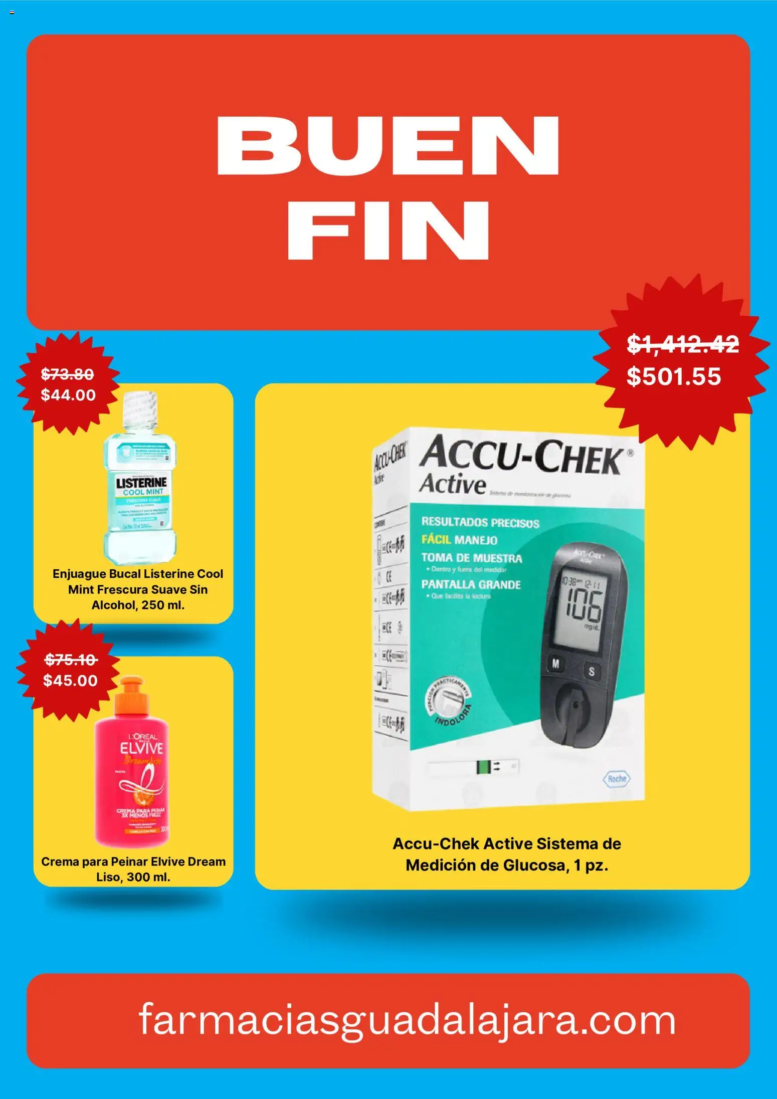 Nuevas ofertas de Farmacia Guadalajara válidas en toda la República Mexicana desde el 13.11.2025. ¡Encuentra las mejores ofertas en Farmacia Guadalajara Buen Fin ! | Página: 2 | Productos: Enjuague bucal, Crema