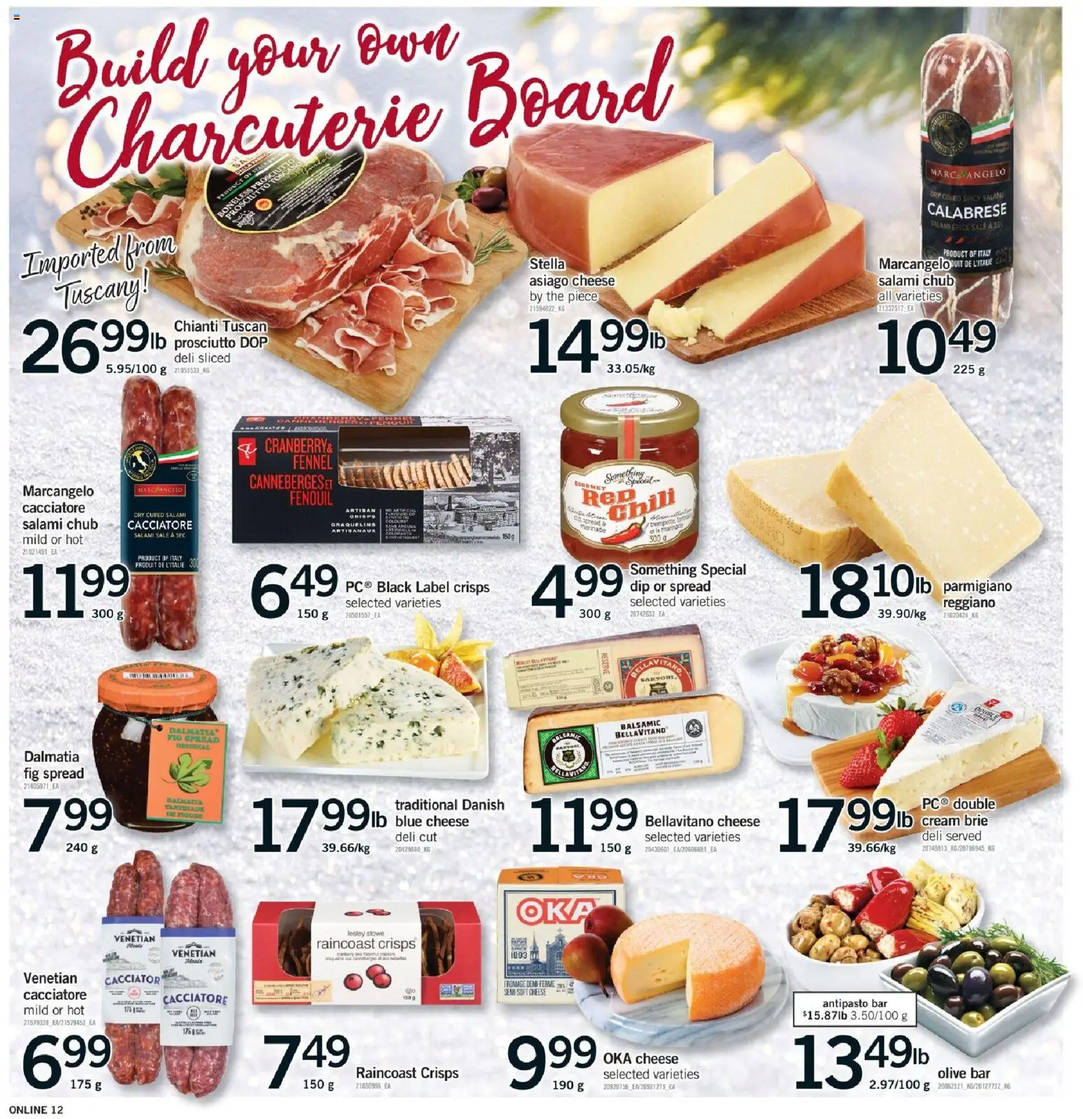 Fortinos flyer valid from 04.12.2025 | Page: 12 | Products: Cheese, Salami