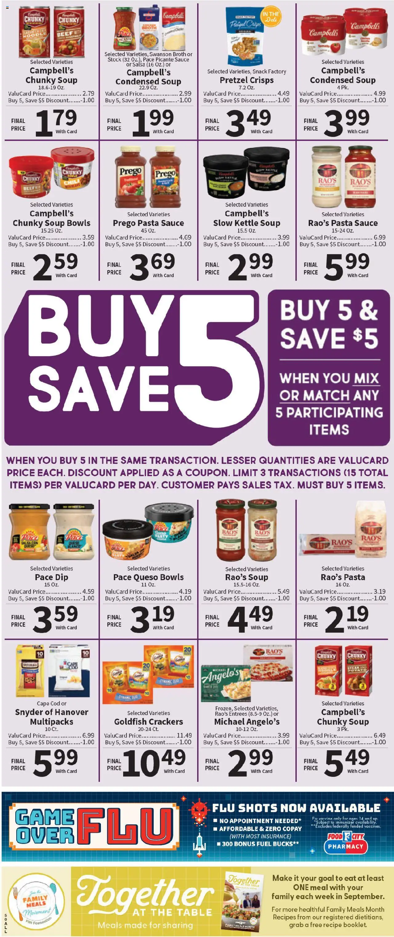 Food City Weekly Ad - valid from 10.09.2025 | Page: 7 | Products: Foundation, Pasta, Sauce, Kettle