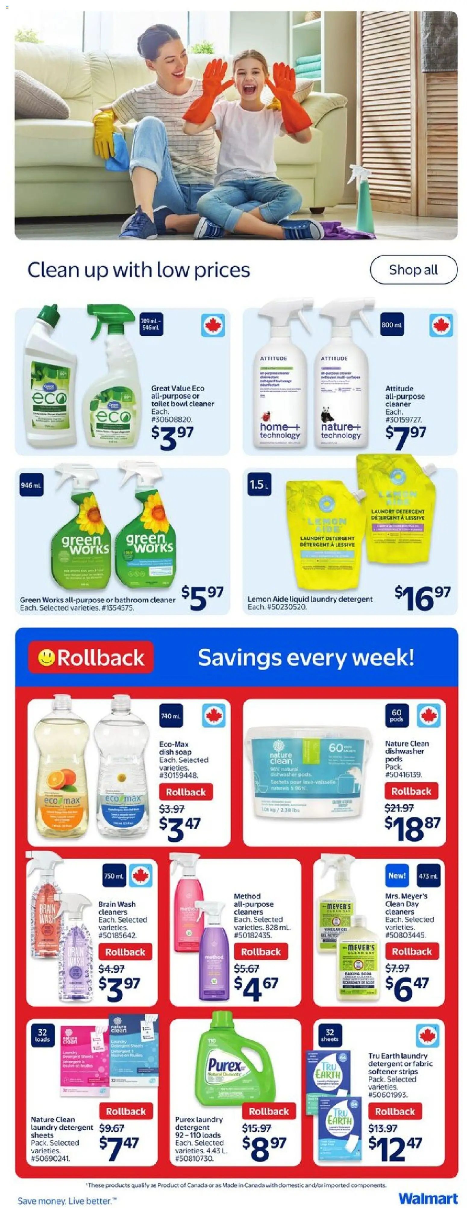 Walmart flyer valid from 23.10.2025 | Page: 16 | Products: Dishwasher, Soap, Detergent