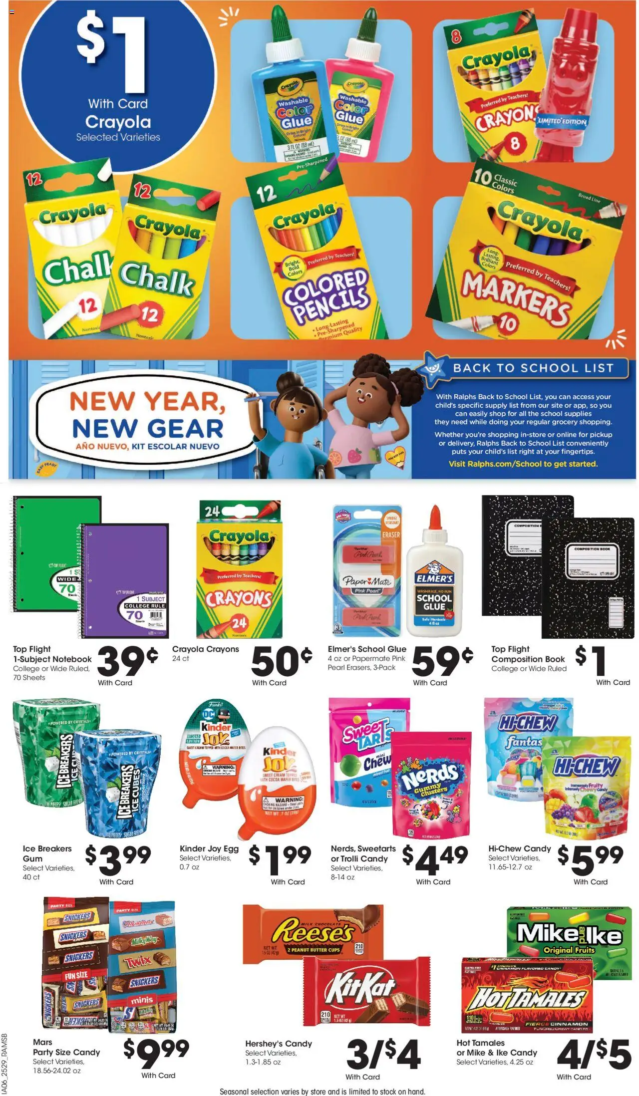 Ralphs Weekly Ad - valid from 20.08.2025 | Page: 13 | Products: Eraser, Cream, Sugar, Notebook