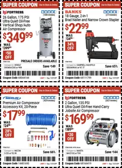 Harbor Freight Weekly Ad - valid from 14.07.2025 | Page: 2 | Products: Compressor, Stapler