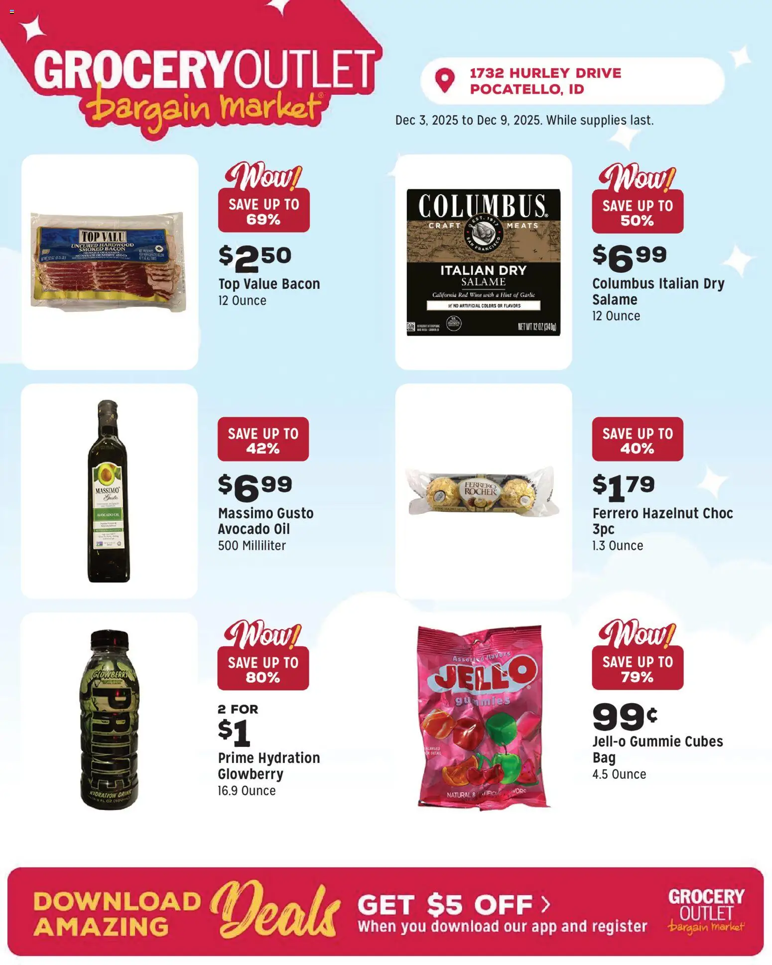 Grocery Outlet Weekly Ad - ID - valid from 03.12.2025 | Page: 8 | Products: Oil, Wine, Avocado, Garlic
