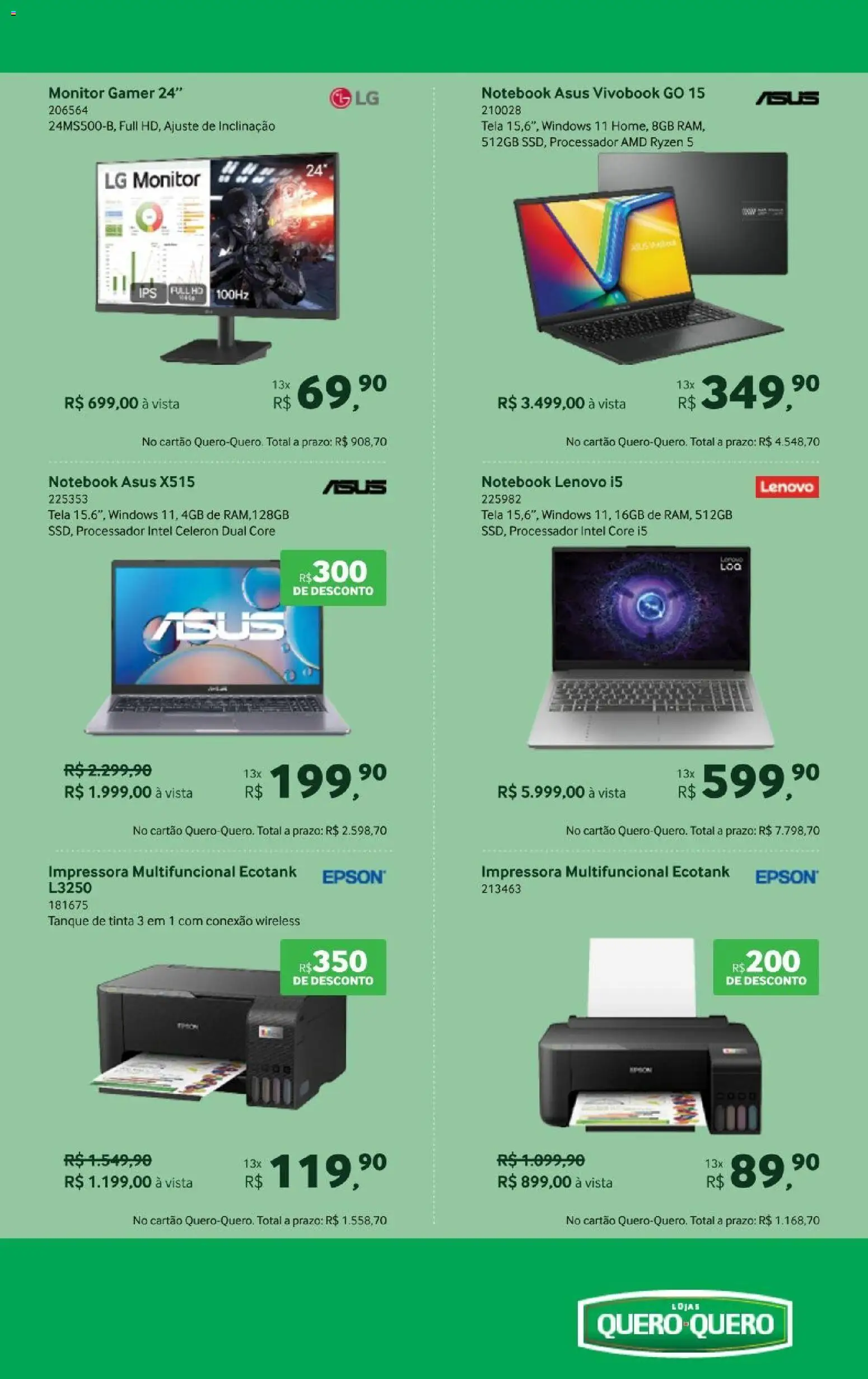 Lojas Quero-Quero Folheto - válido de 19.01.2026 | Página: 30 | Produtos: Tanque, Monitor, Impressora, Tinta