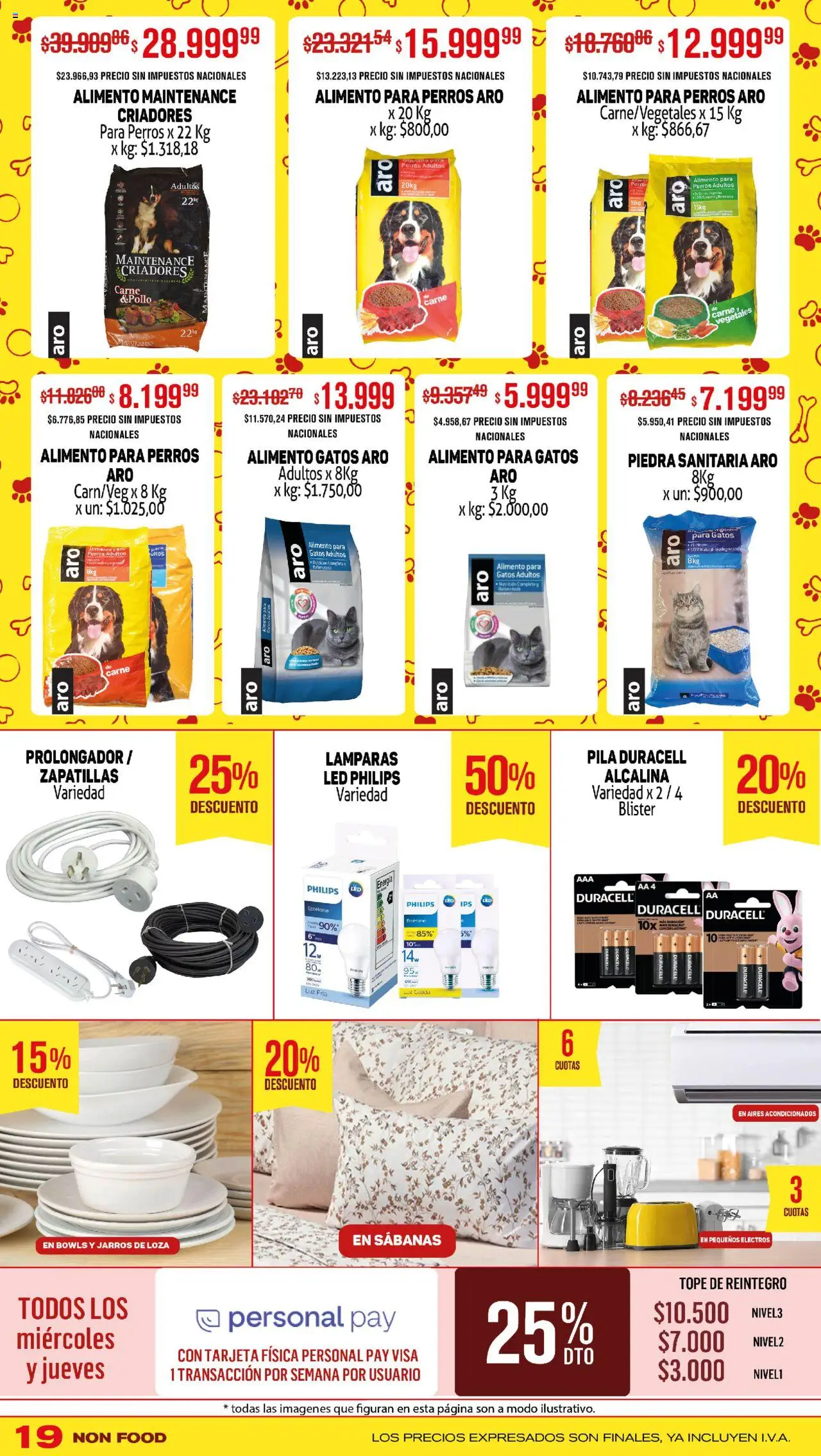 Makro ofertas │ válido desde el 05.06.2025 | Página: 19 | Productos: Pila, Sabanas, Zapatillas