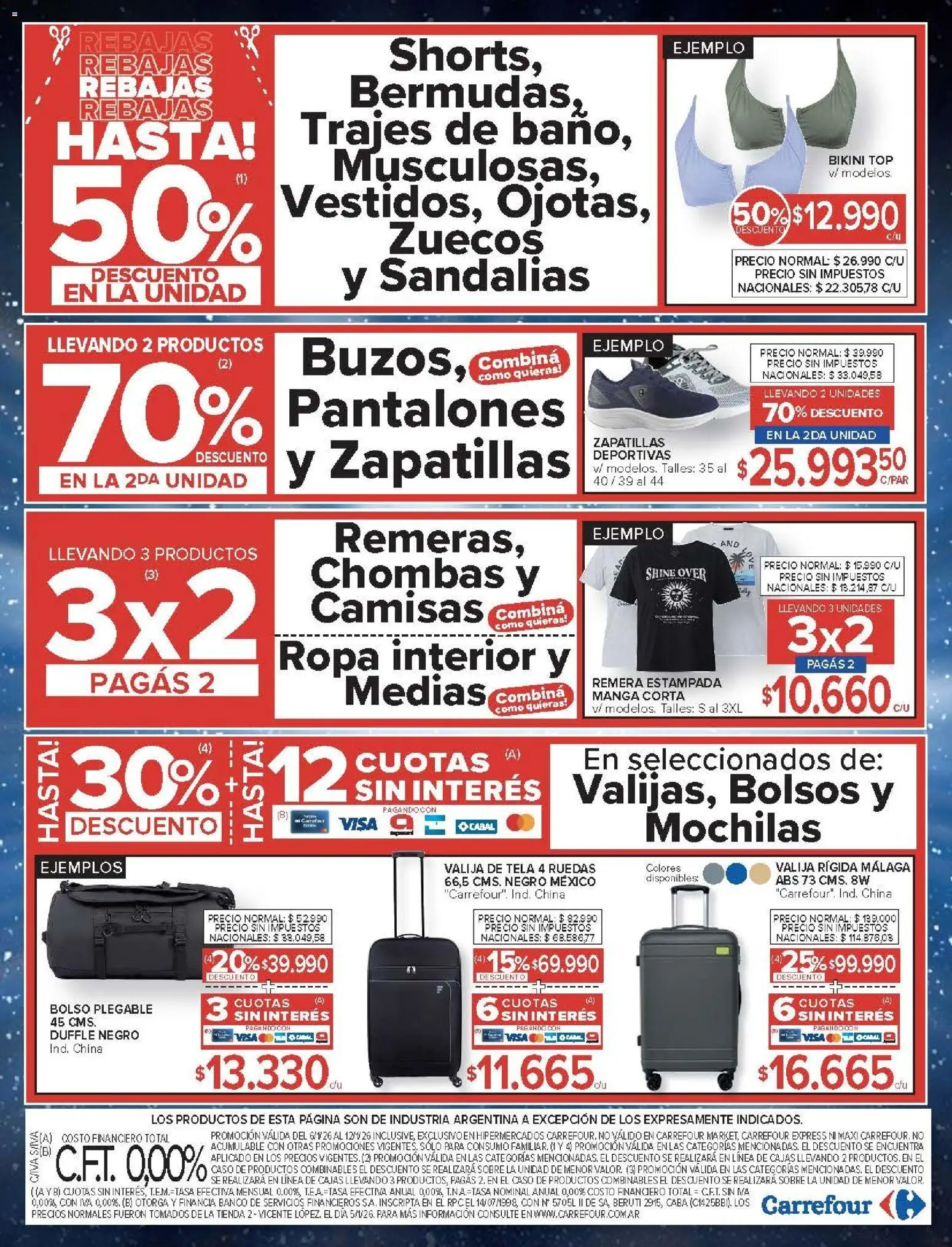 Carrefour ofertas │ válido desde el 06.01.2026 | Página: 26 | Productos: Top, Valija, Pantalones, Medias