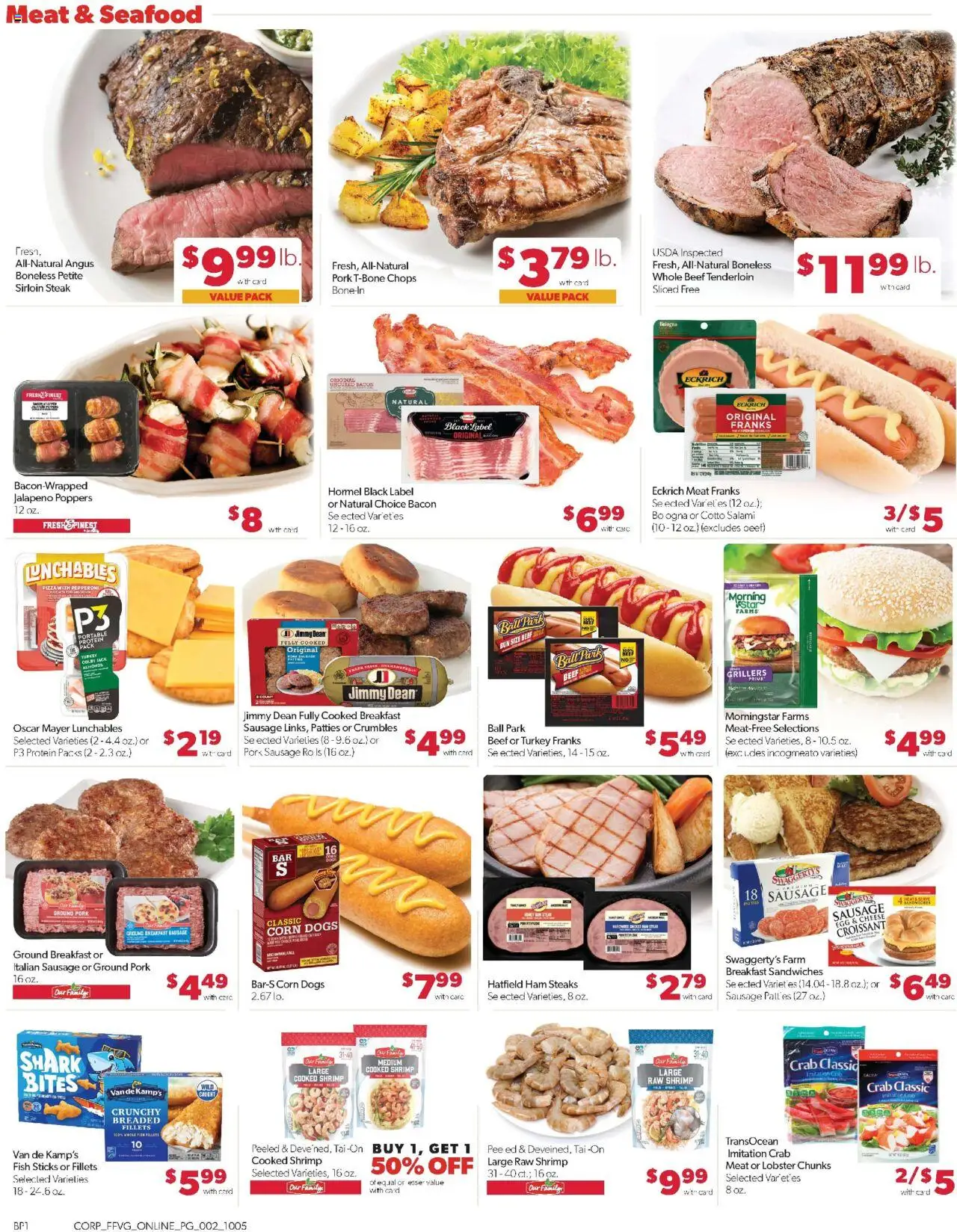 Family Fare Weekly Ad - MI - valid from 05.10.2025 | Page: 8 | Products: Salami, Ham, Pizza, Pork