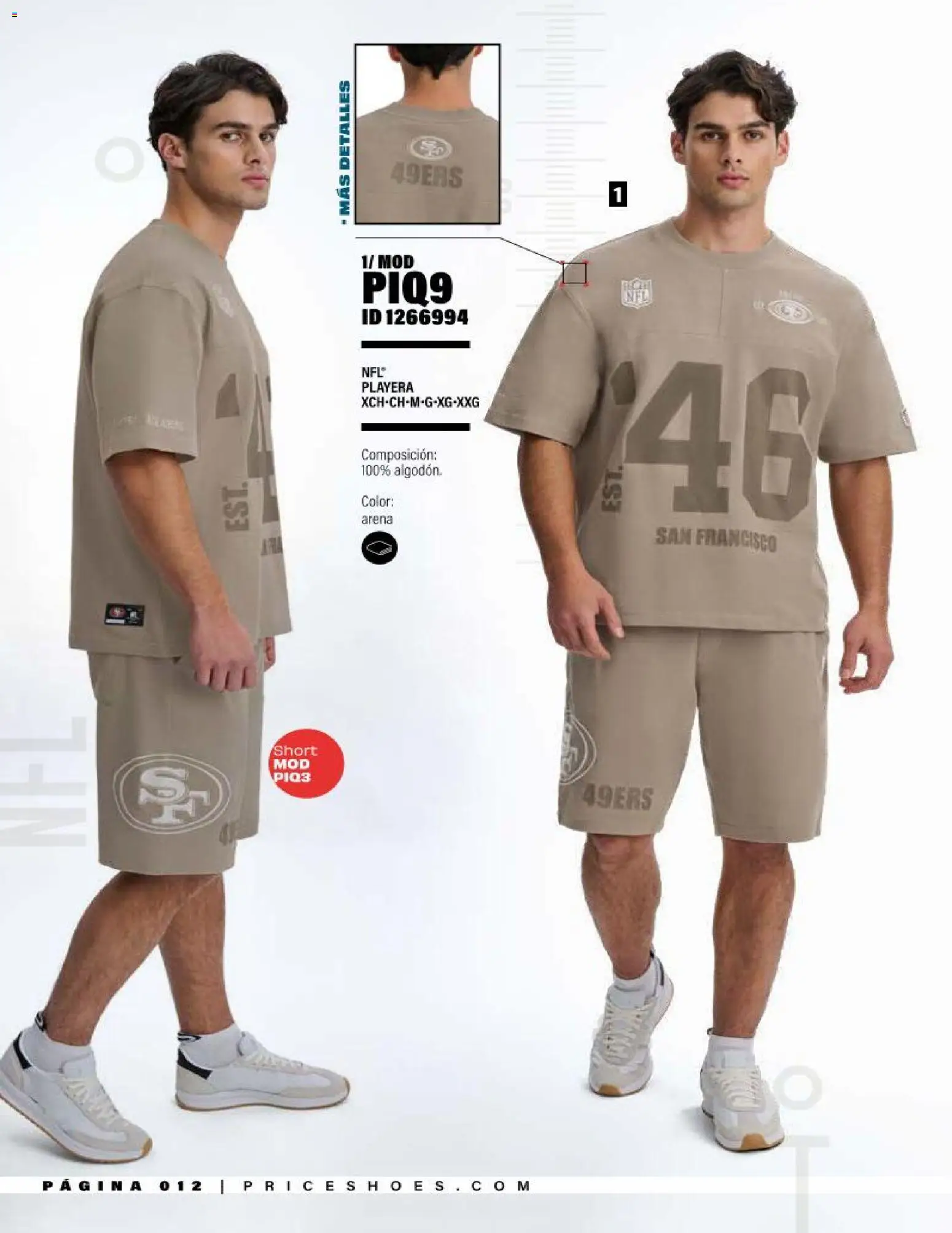 Nuevas ofertas de Price Shoes válidas en toda la República Mexicana desde el 20.03.2026. ¡Encuentra las mejores ofertas en Price Shoes catálogo NFL! | Página: 12 | Productos: Algodón, Playera, Short