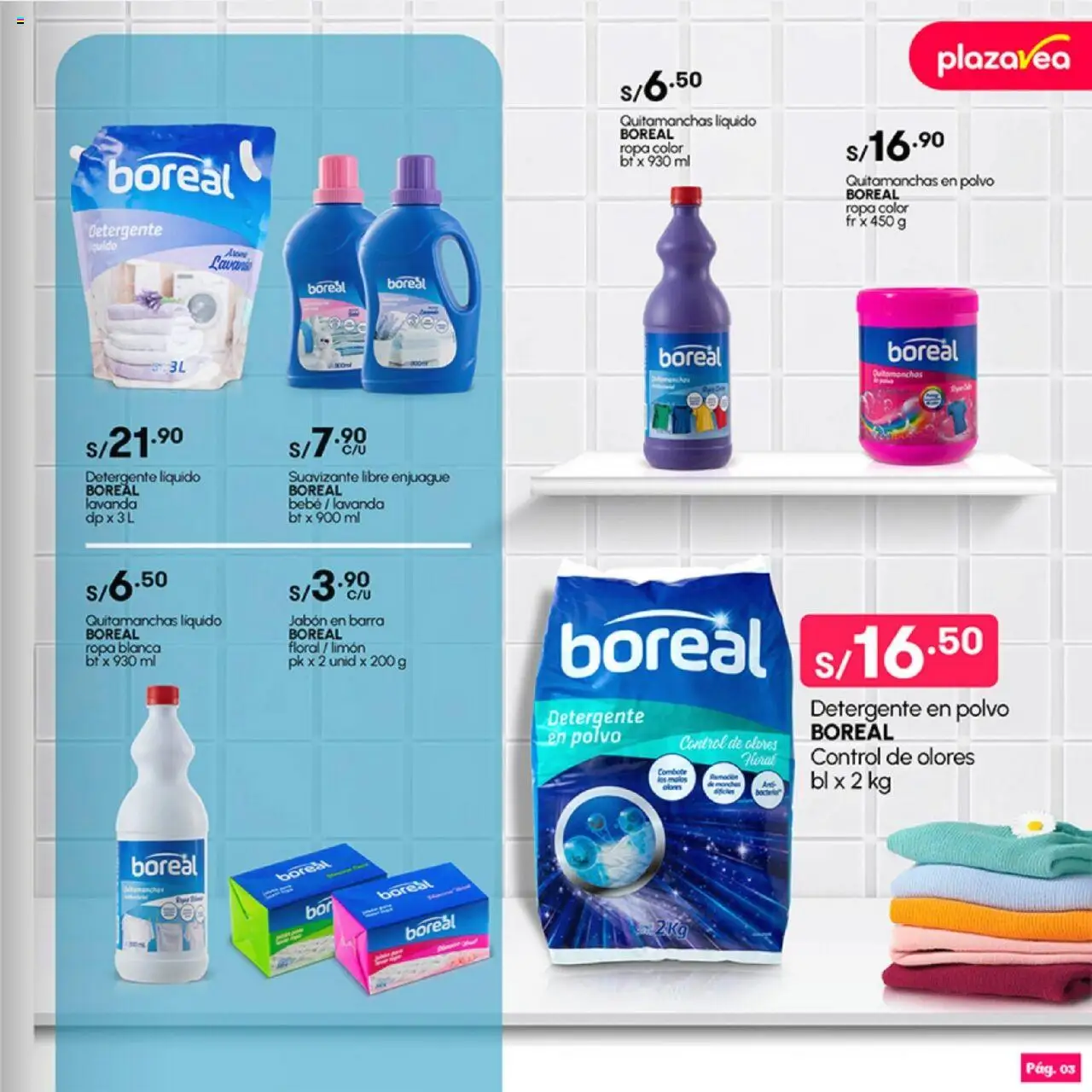 Catálogo Plaza Vea válido desde 04.08.2025 | Página: 3 | Productos: Jabón, Detergente, Ropa, Polvo