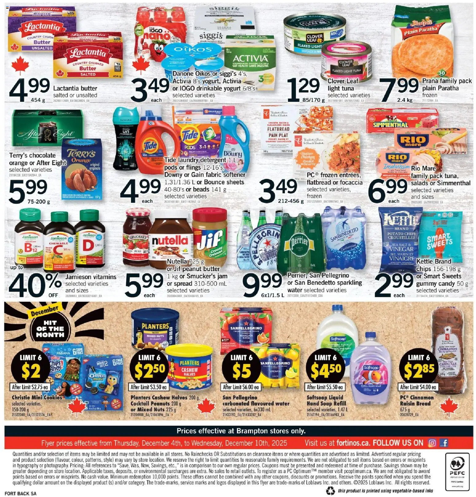 Fortinos flyer valid from 04.12.2025 | Page: 2 | Products: Chips, Kettle, Butter, Chicken