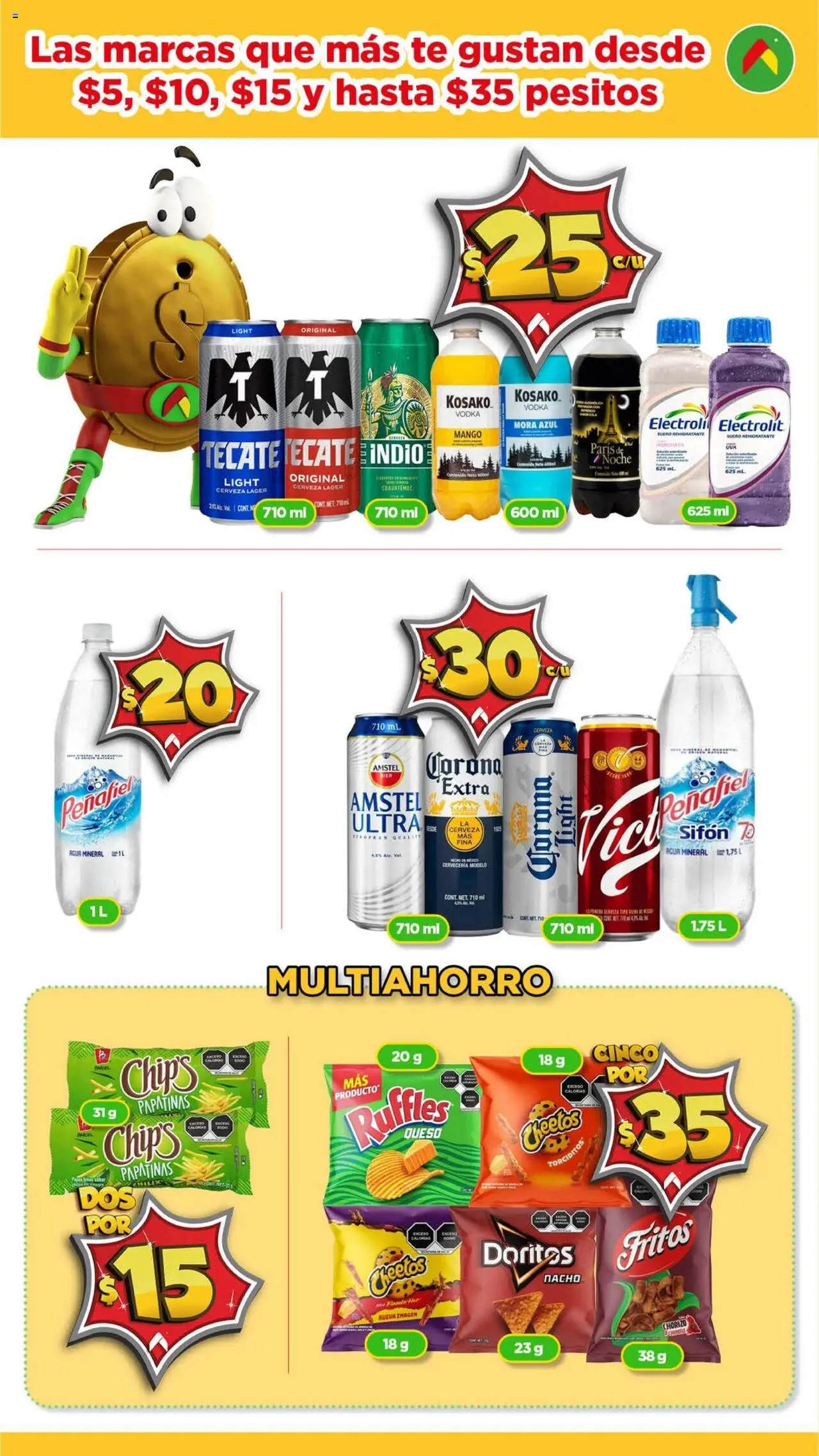 Nuevas ofertas de Bodega Aurrerá válidas en toda la República Mexicana desde el 31.07.2025. ¡Encuentra las mejores ofertas en Bodega Aurrerá - Folleto Aquí si te Alcanza Morralla ! | Página: 9 | Productos: Queso, Chorizo, Té, Vodka