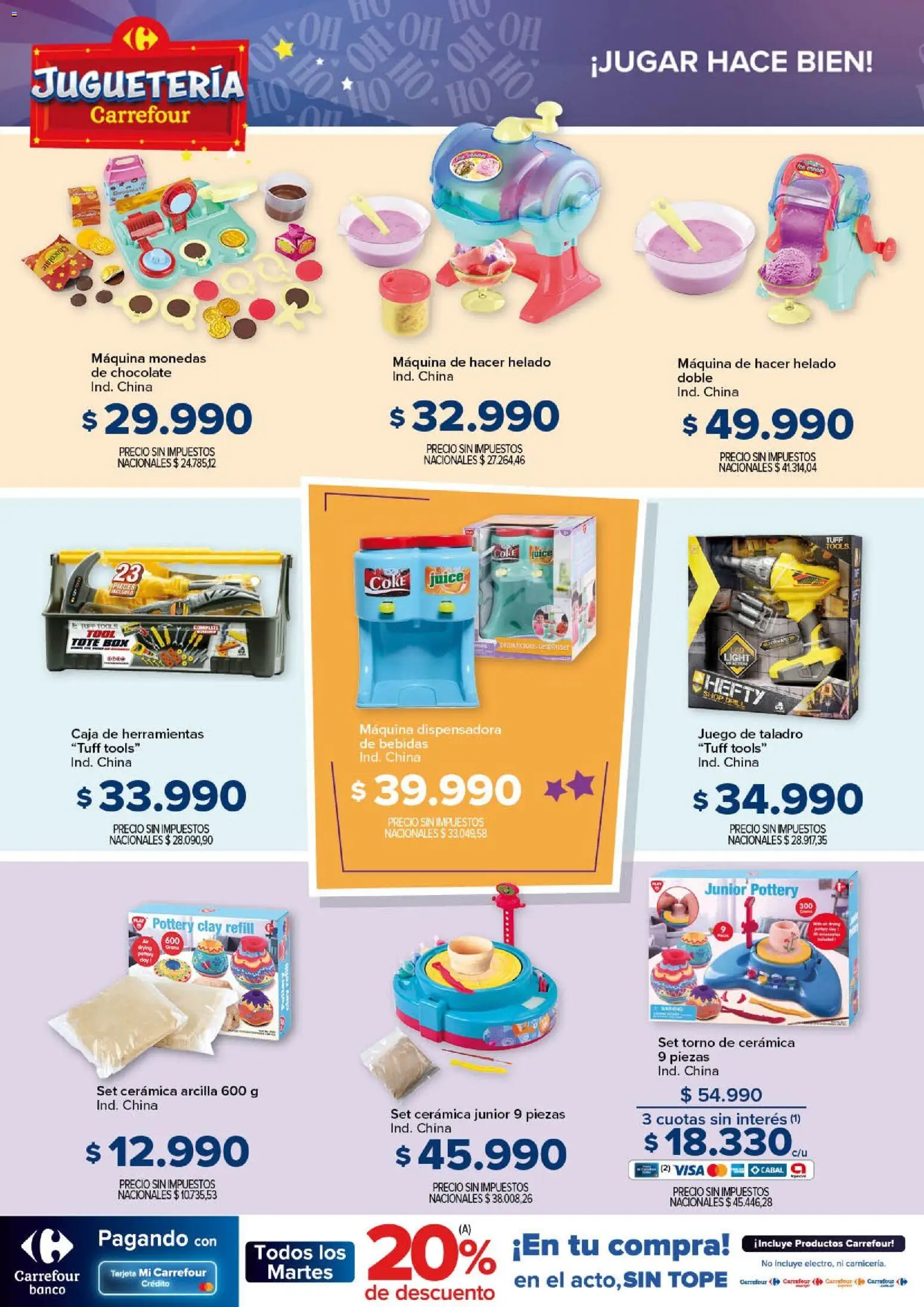 Carrefour ofertas │ válido desde el 12.12.2025 | Página: 20 | Productos: Helado, Caja de herramientas, Chocolate, Torno