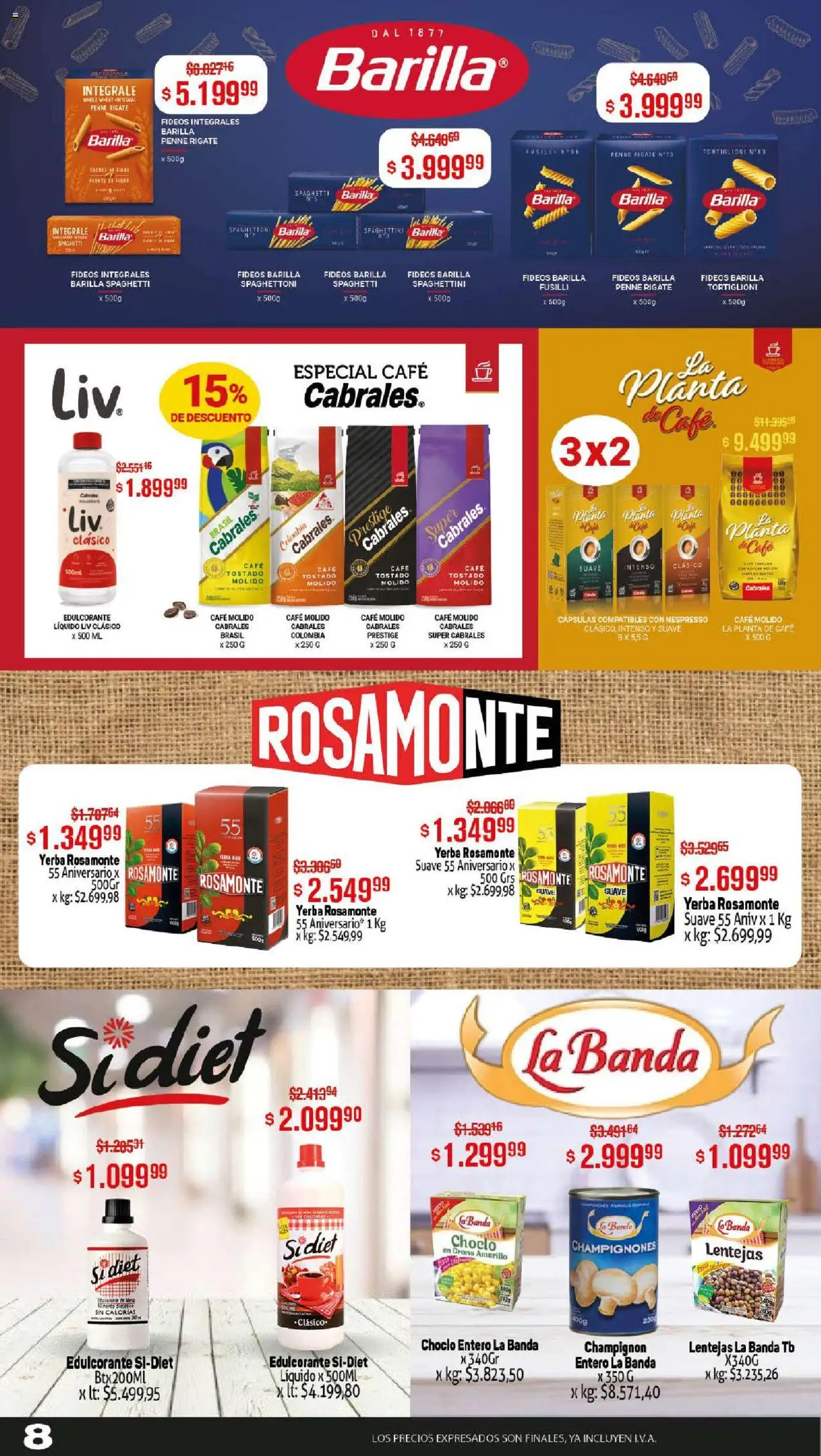 Makro ofertas │ válido desde el 16.10.2025 | Página: 8 | Productos: Lentejas, Edulcorante, Fideos, Planta