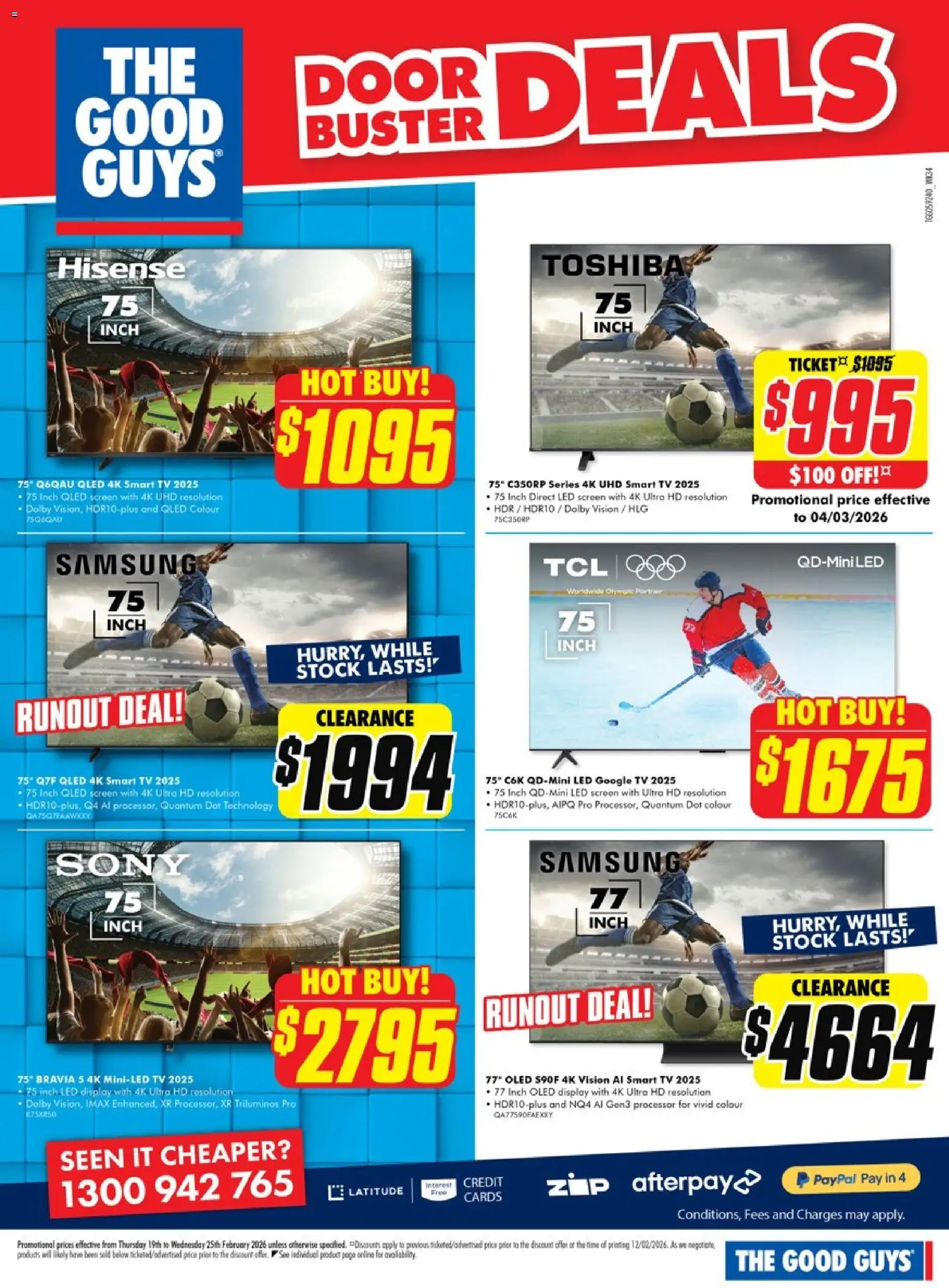 The Good Guys catalogue - valid from 18.02.2026 | Page: 5 | Products: Door, Tv, Smart tv, Screen