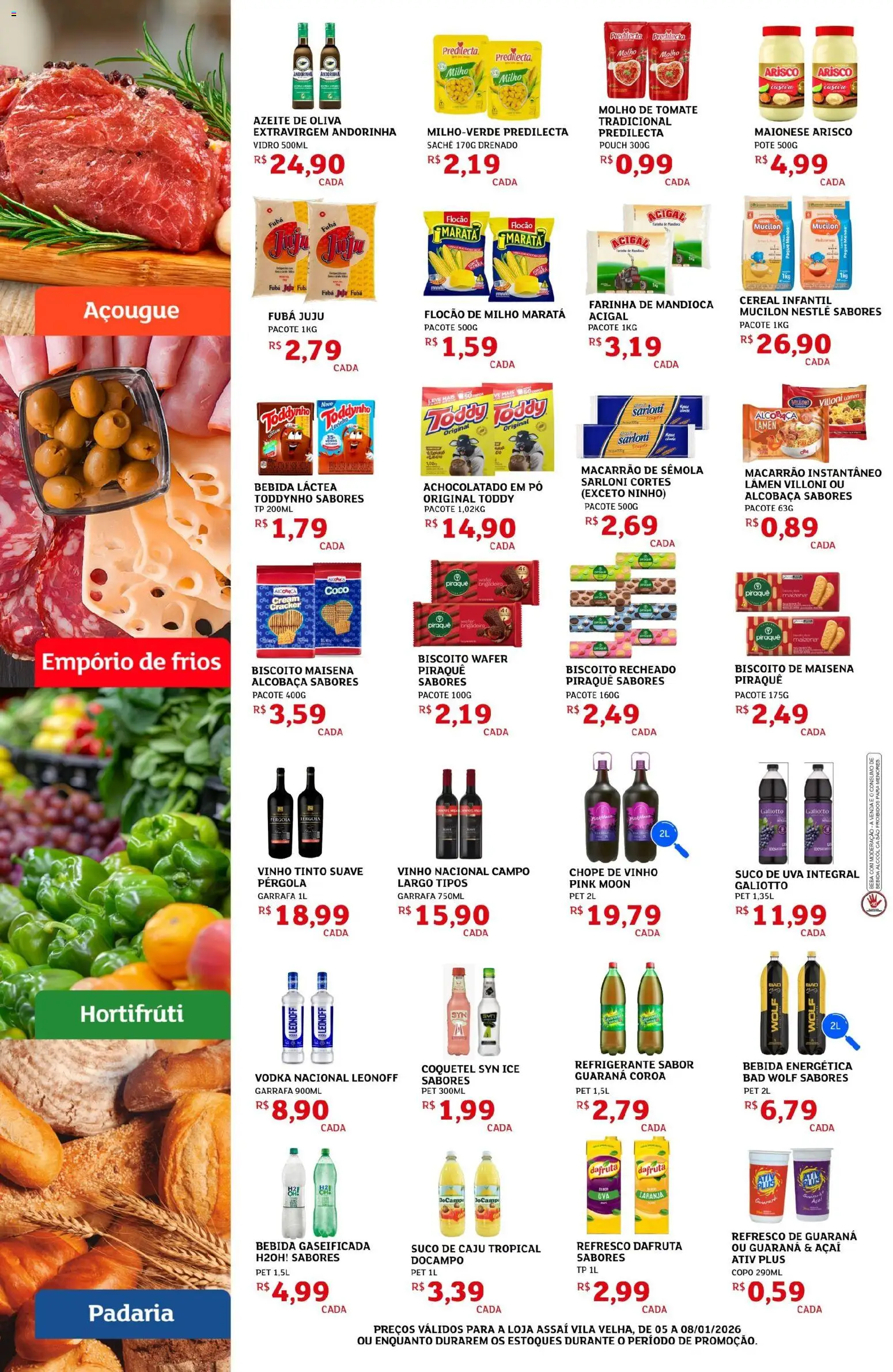 Assaí Atacadista Folheto - válido de 05.01.2026 | Página: 2 | Produtos: Guaraná, Bebida, Mucilon, Azeite